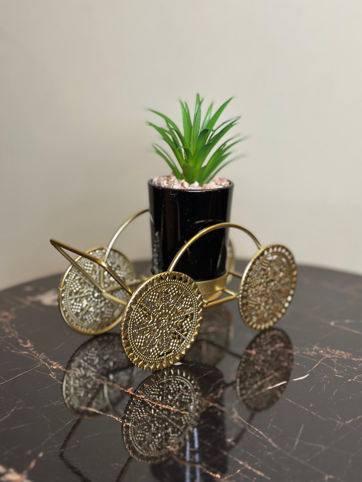 Metallic Golden Planter Stand TA-153