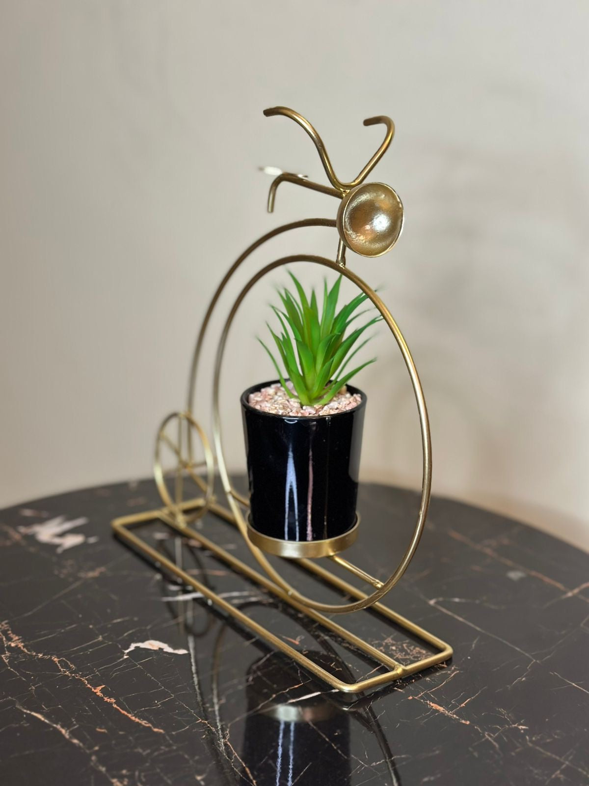 Metallic Golden Planter Stand TA-161