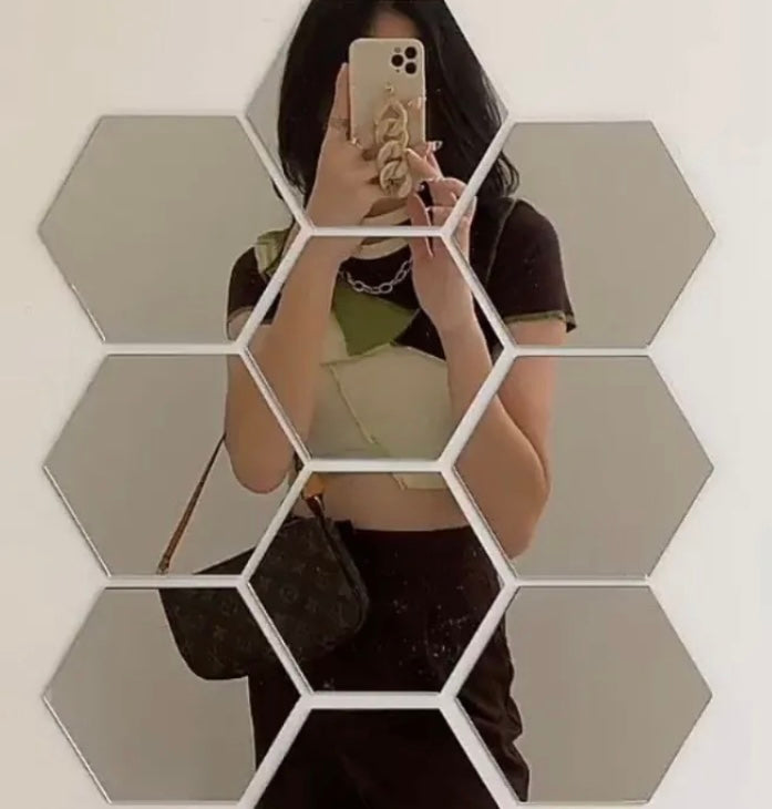 Acrylic Hexagon Mirror Wall MA-102