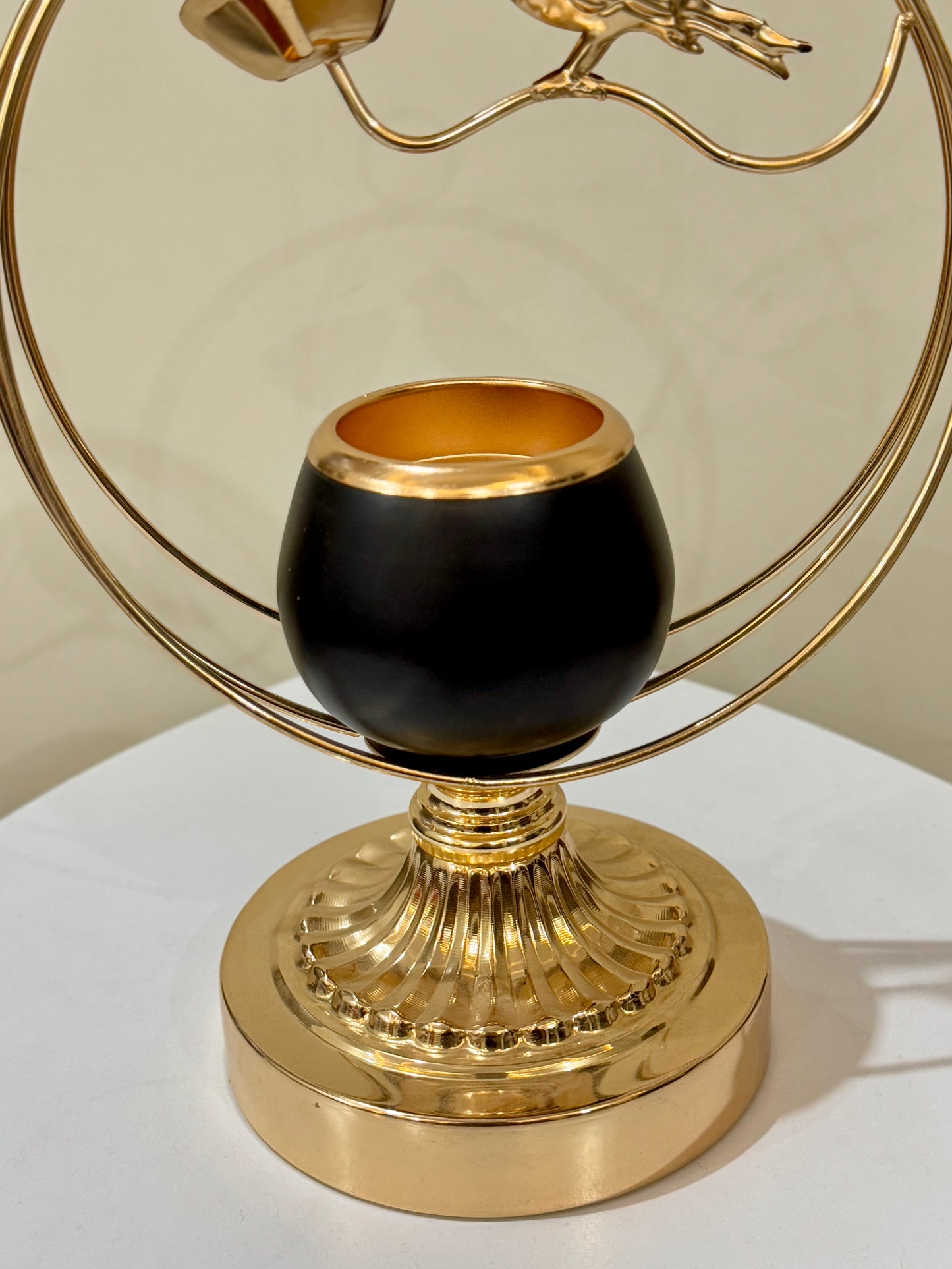 Metallic Golden Candle Stand TA-132
