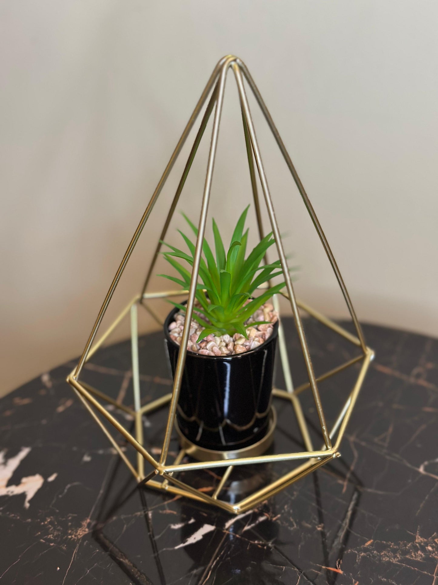 Metallic Golden Planter Stand TA-156