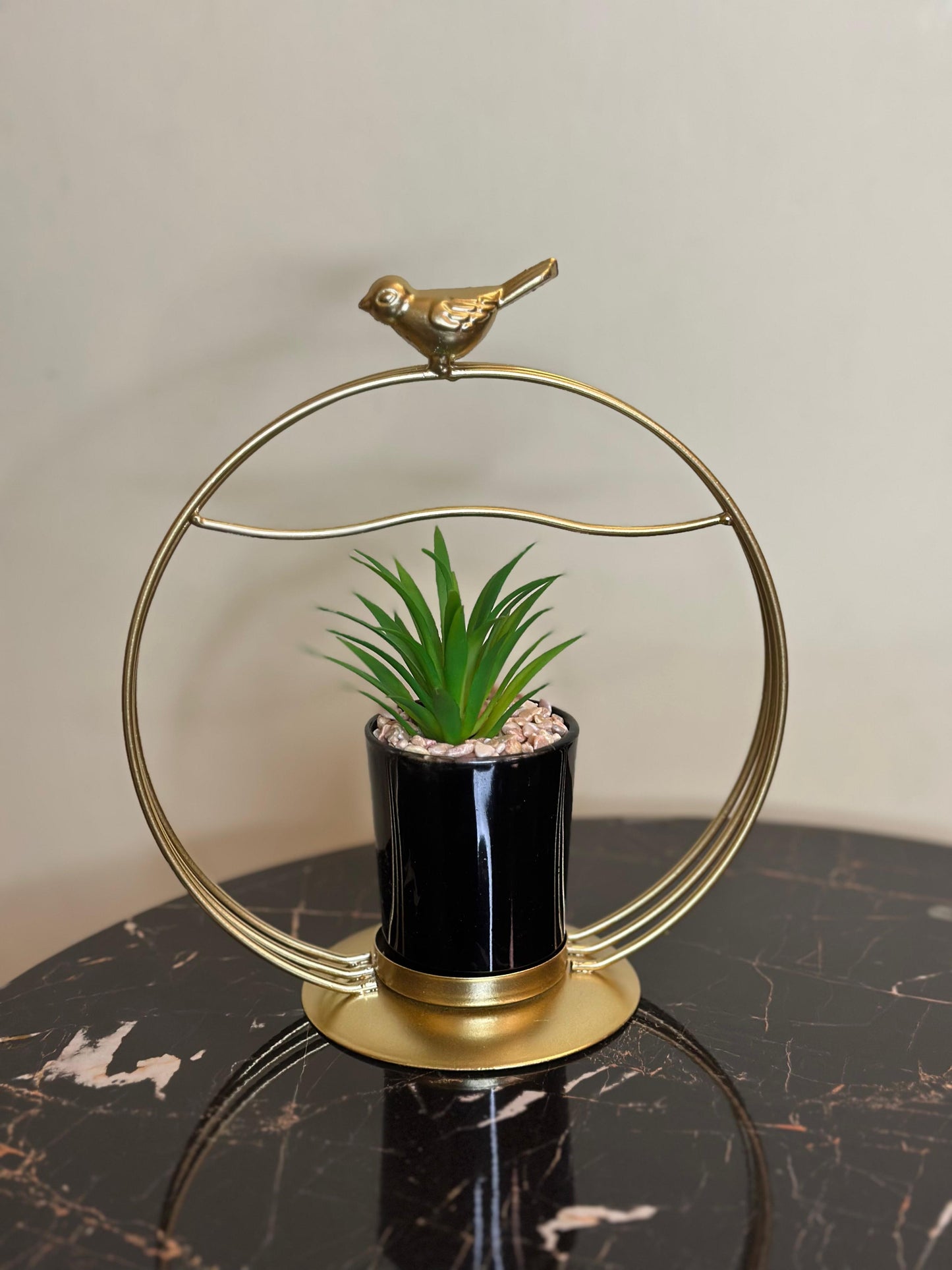 Metallic Golden Planter Stand TA-163