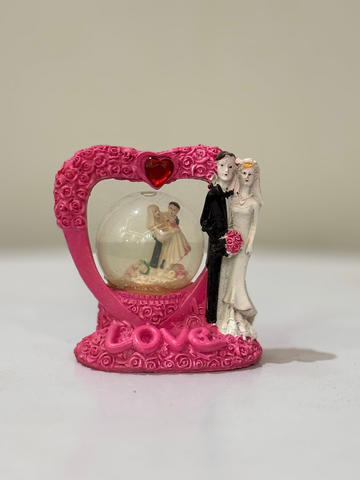 Light snow globe with heart frame DL-106