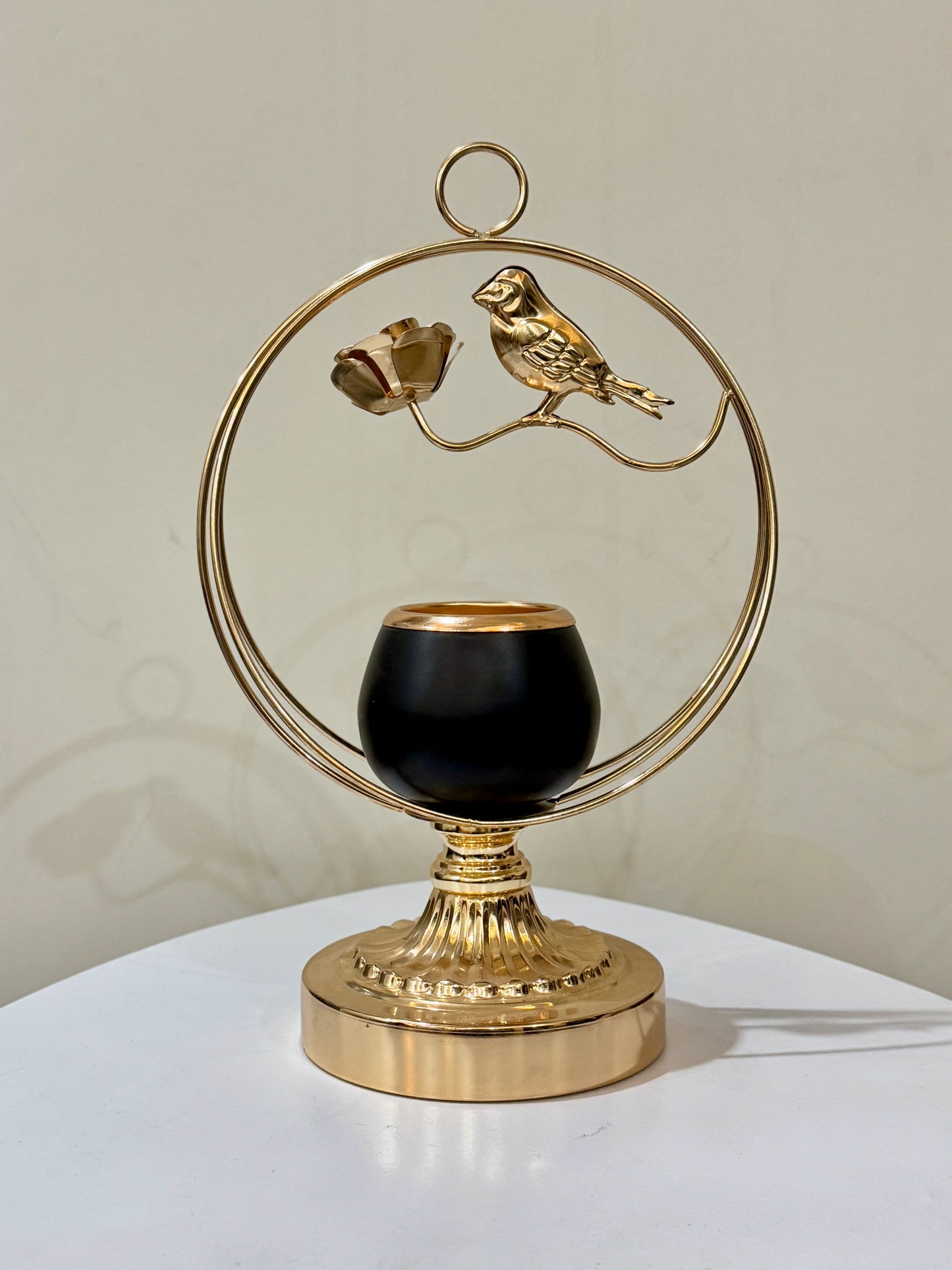 Metallic Golden Candle Stand TA-132