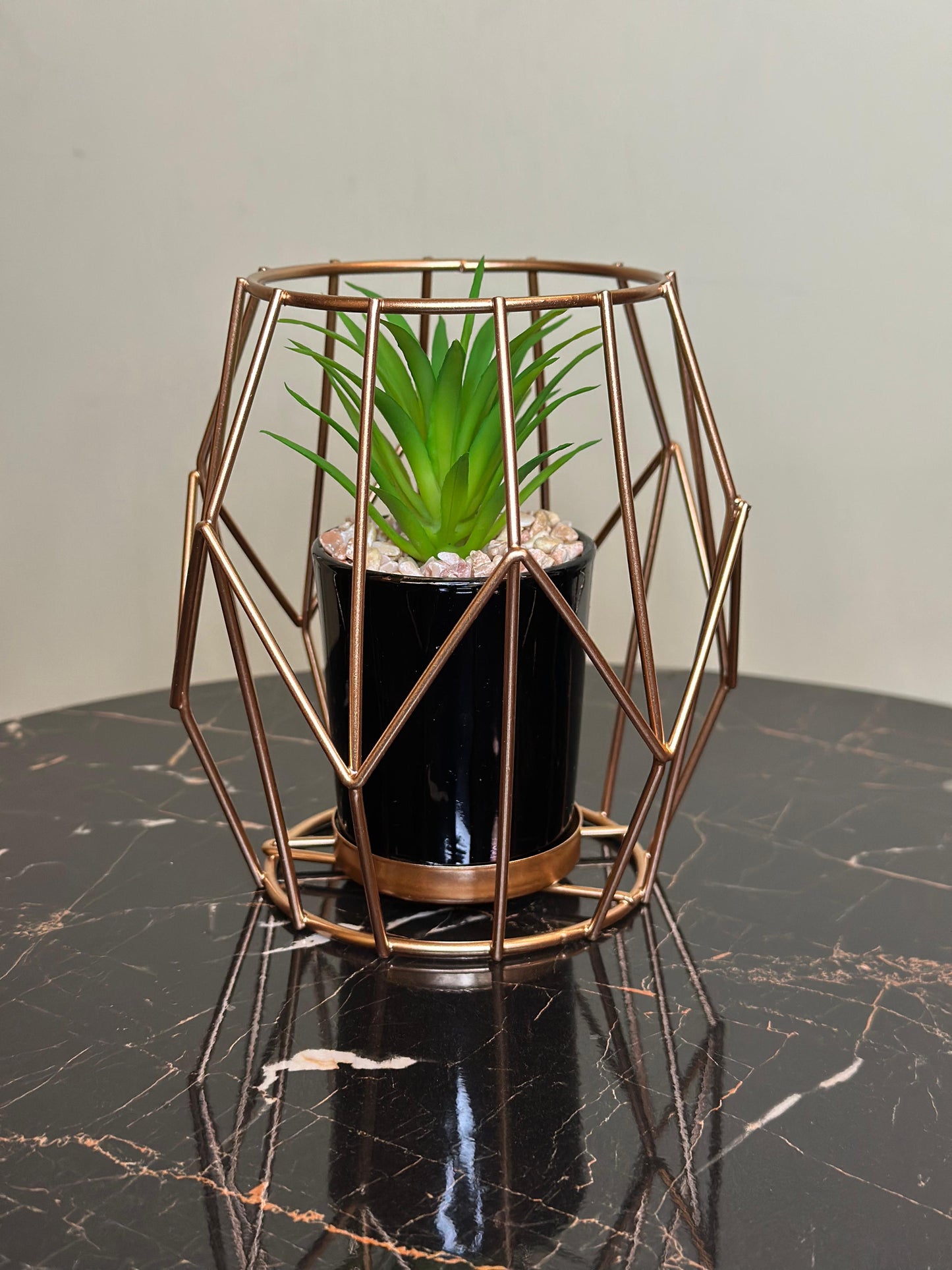 Metallic Golden Planter Stand TA-157