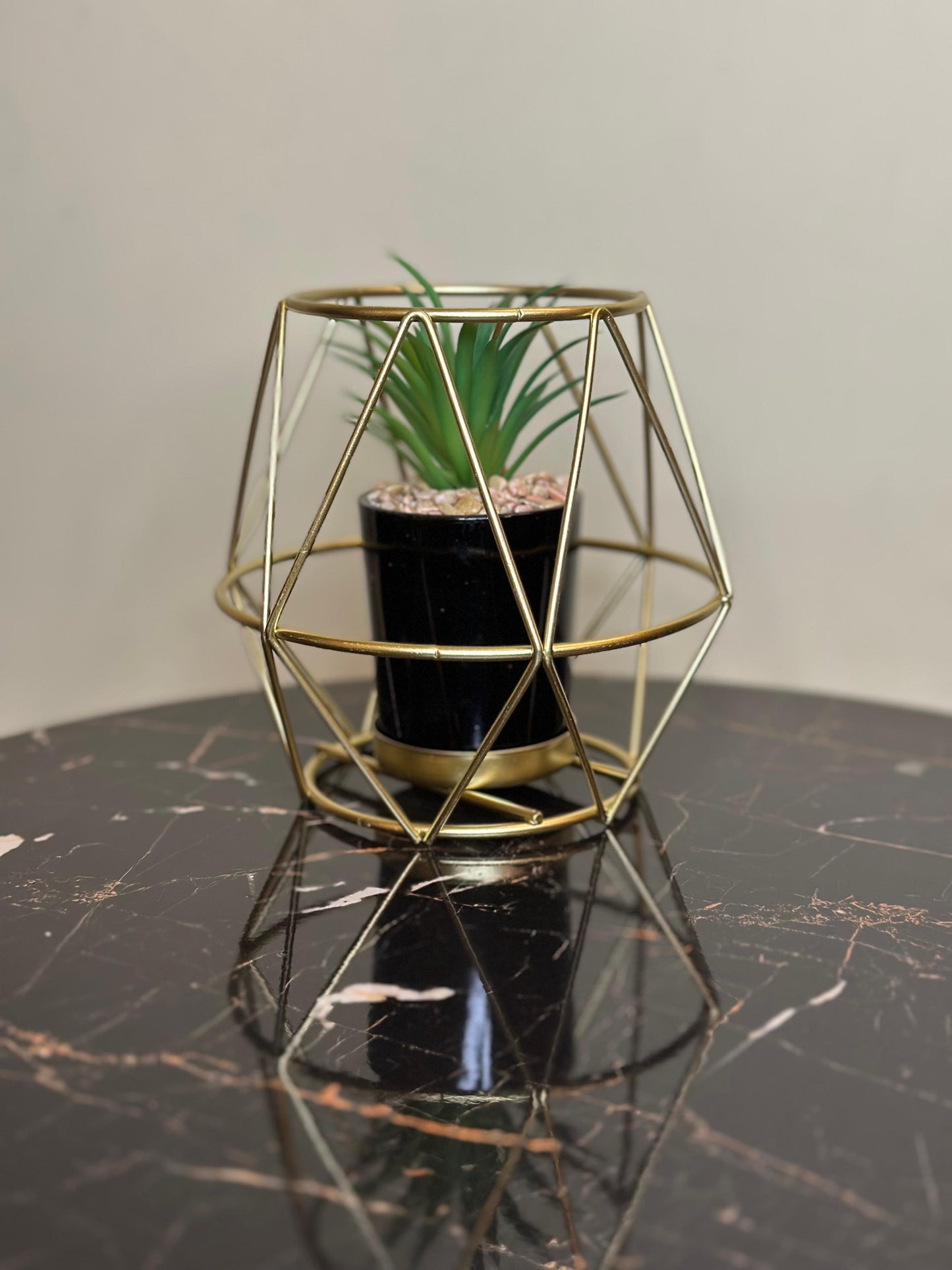 Metallic Golden Planter Stand TA-155