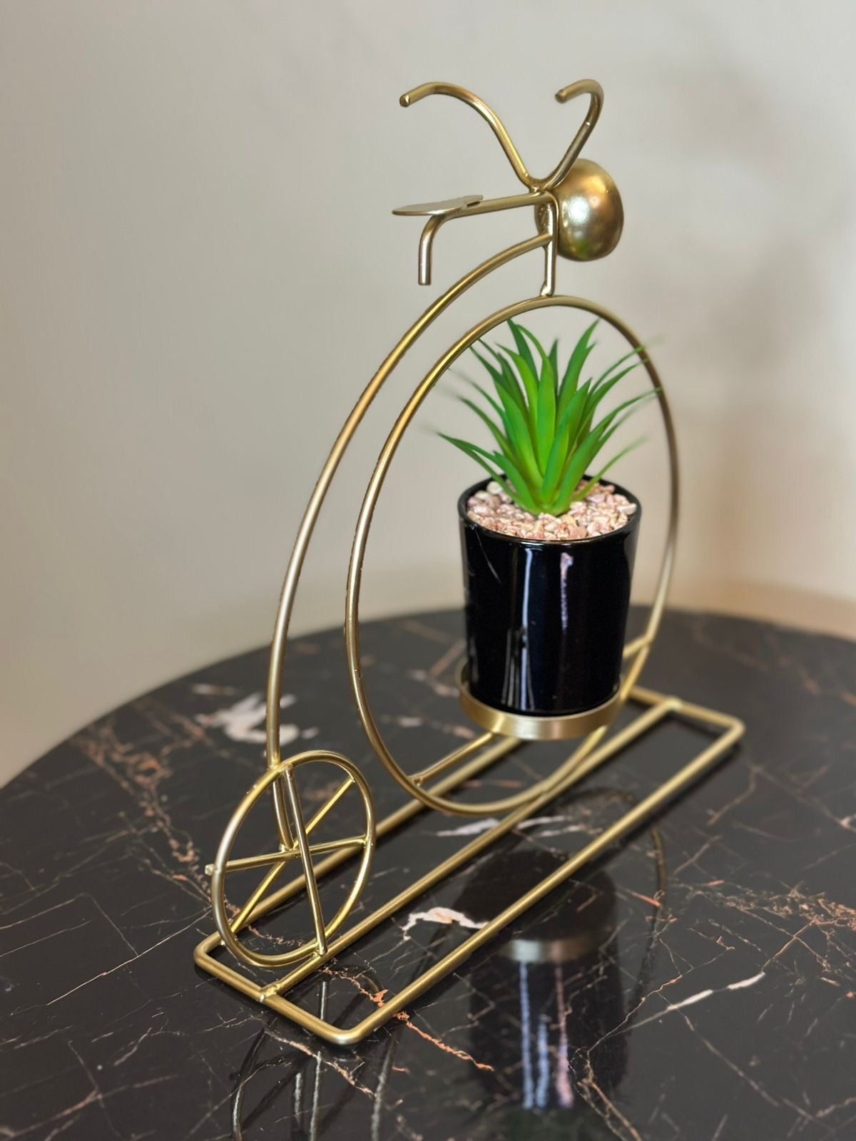 Metallic Golden Planter Stand TA-161