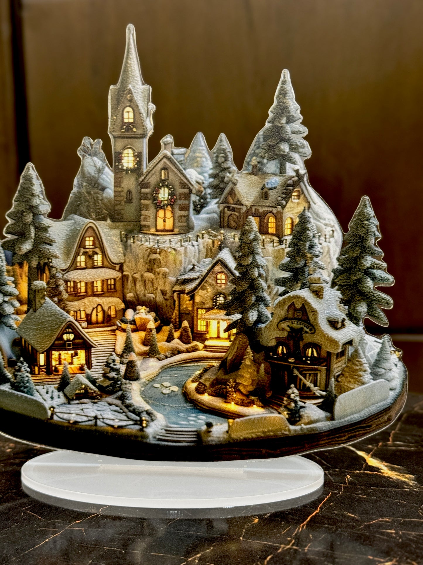 2D Acrylic Snow Stand