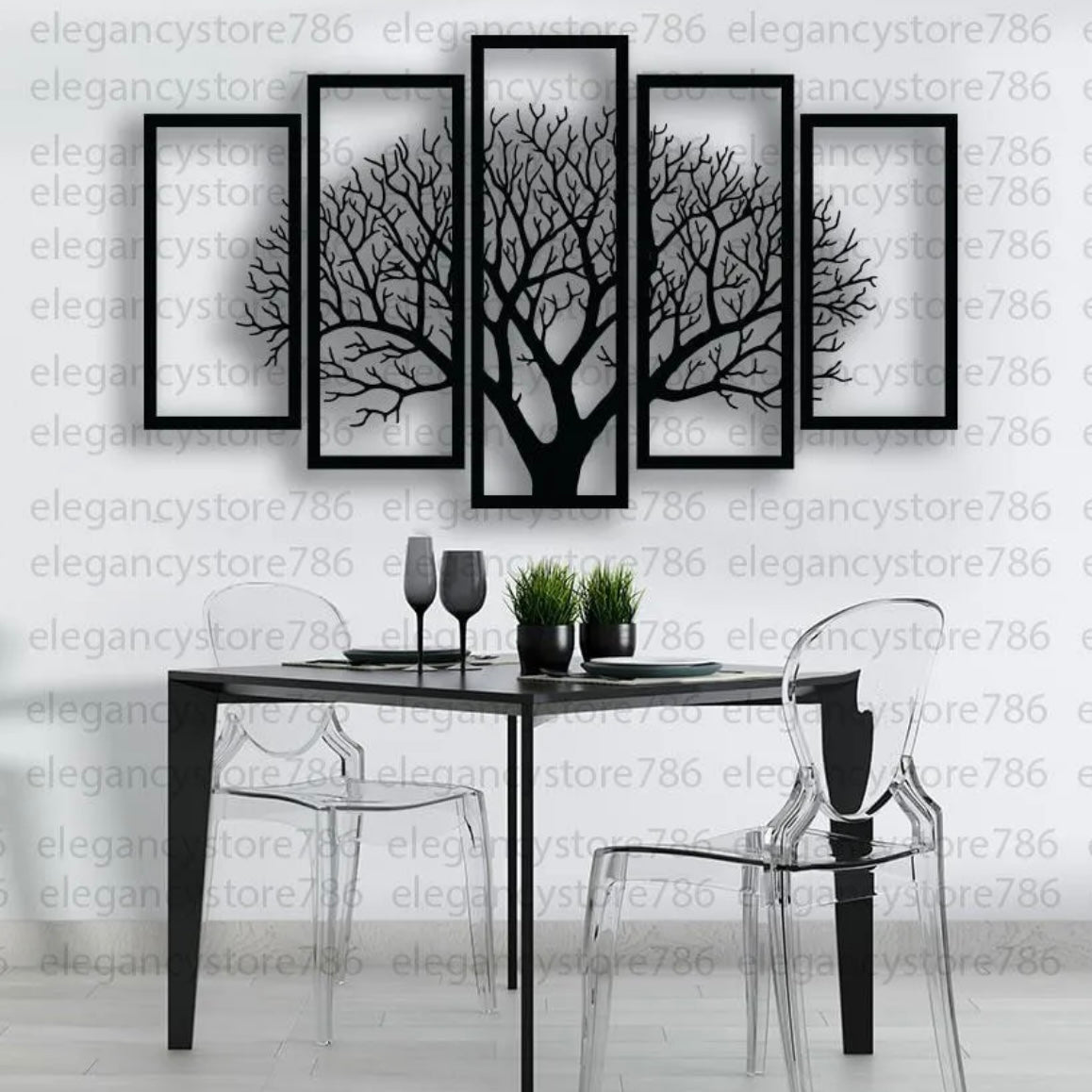 Wooden Tree 5 Panels