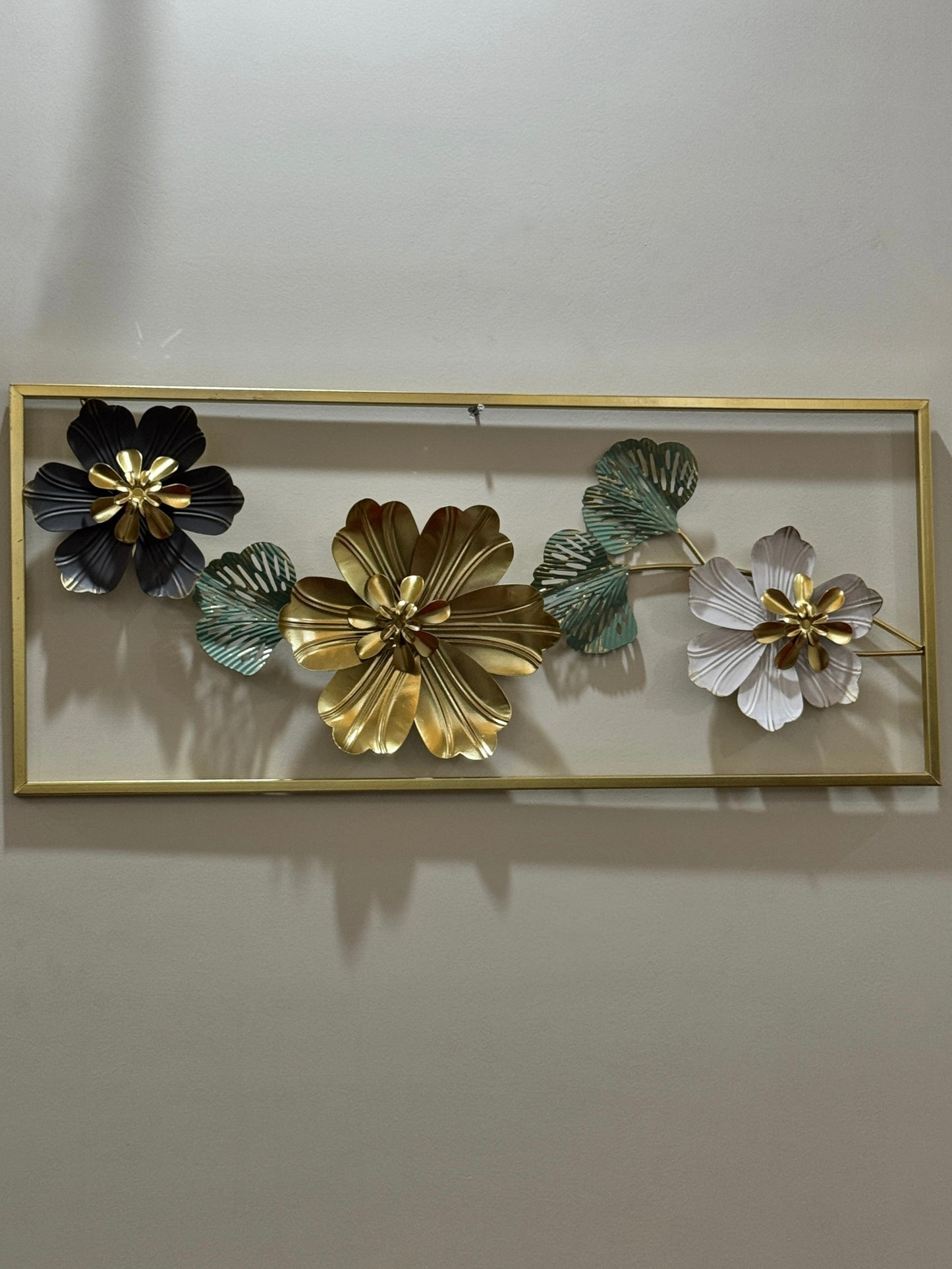 Large 3D Metal Floral Wall Art