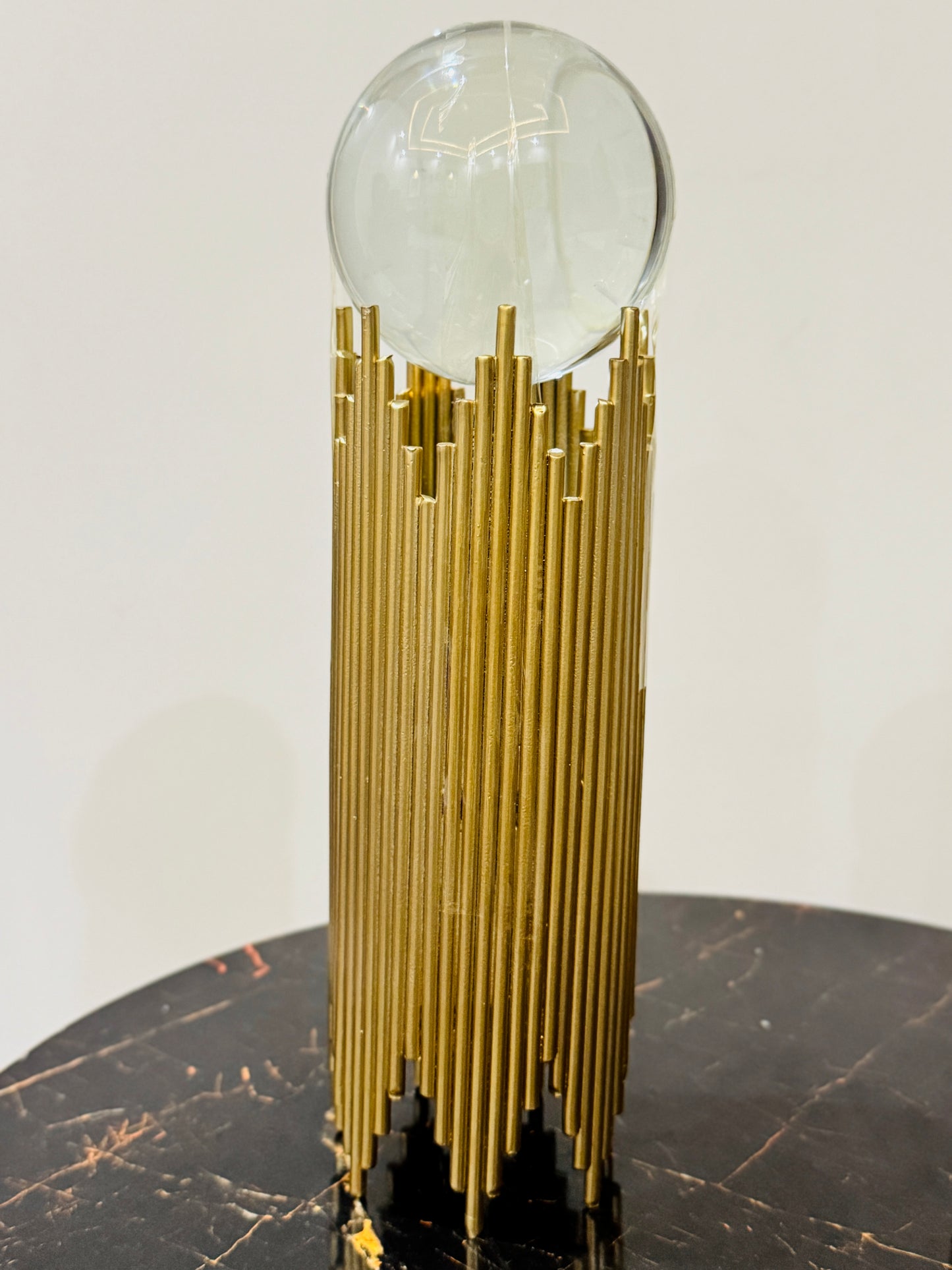 Metallic Golden Stand With Heavy Crystal Ball TA-119