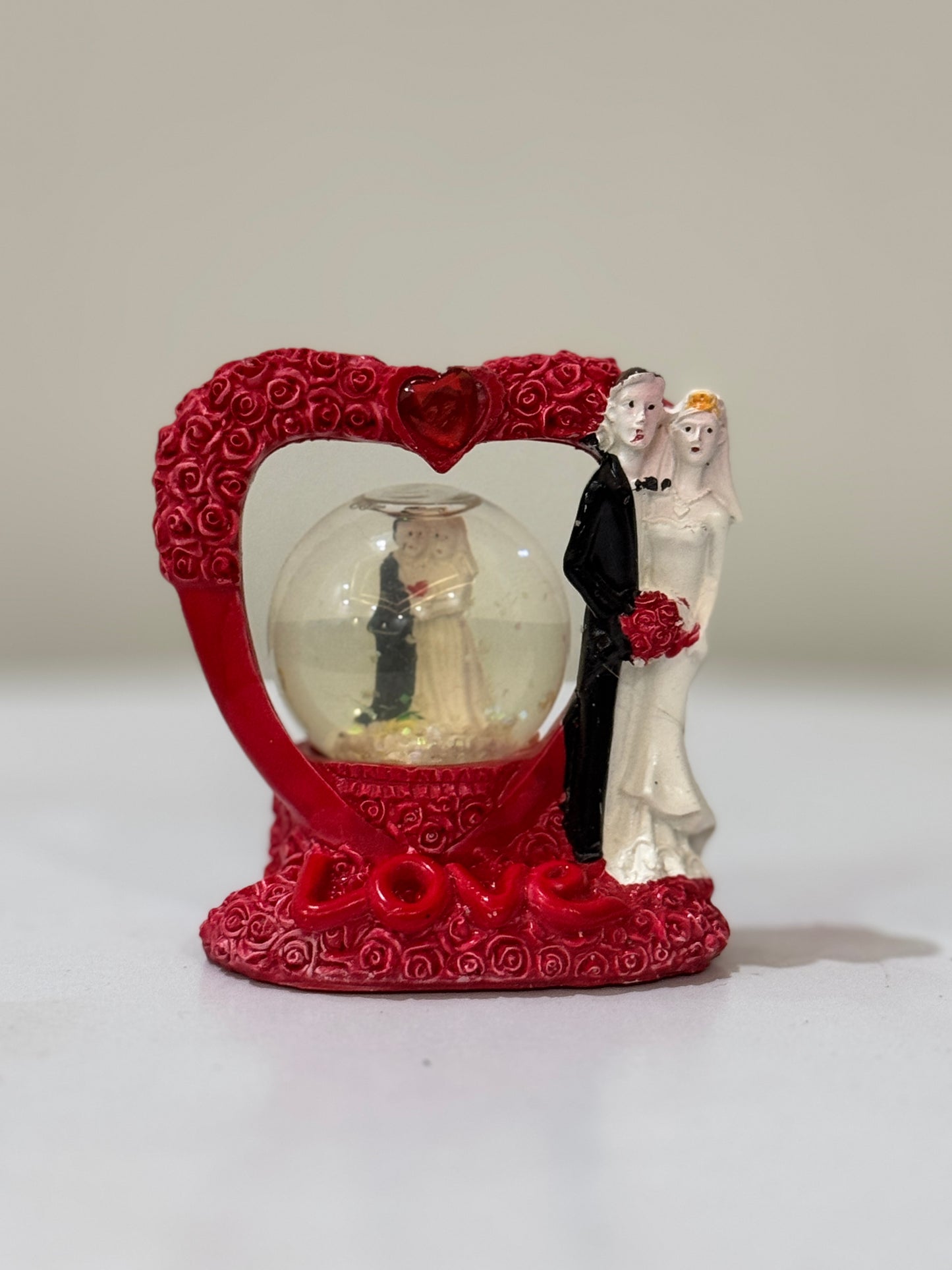 Mini light snow globe with heart frame DL-107
