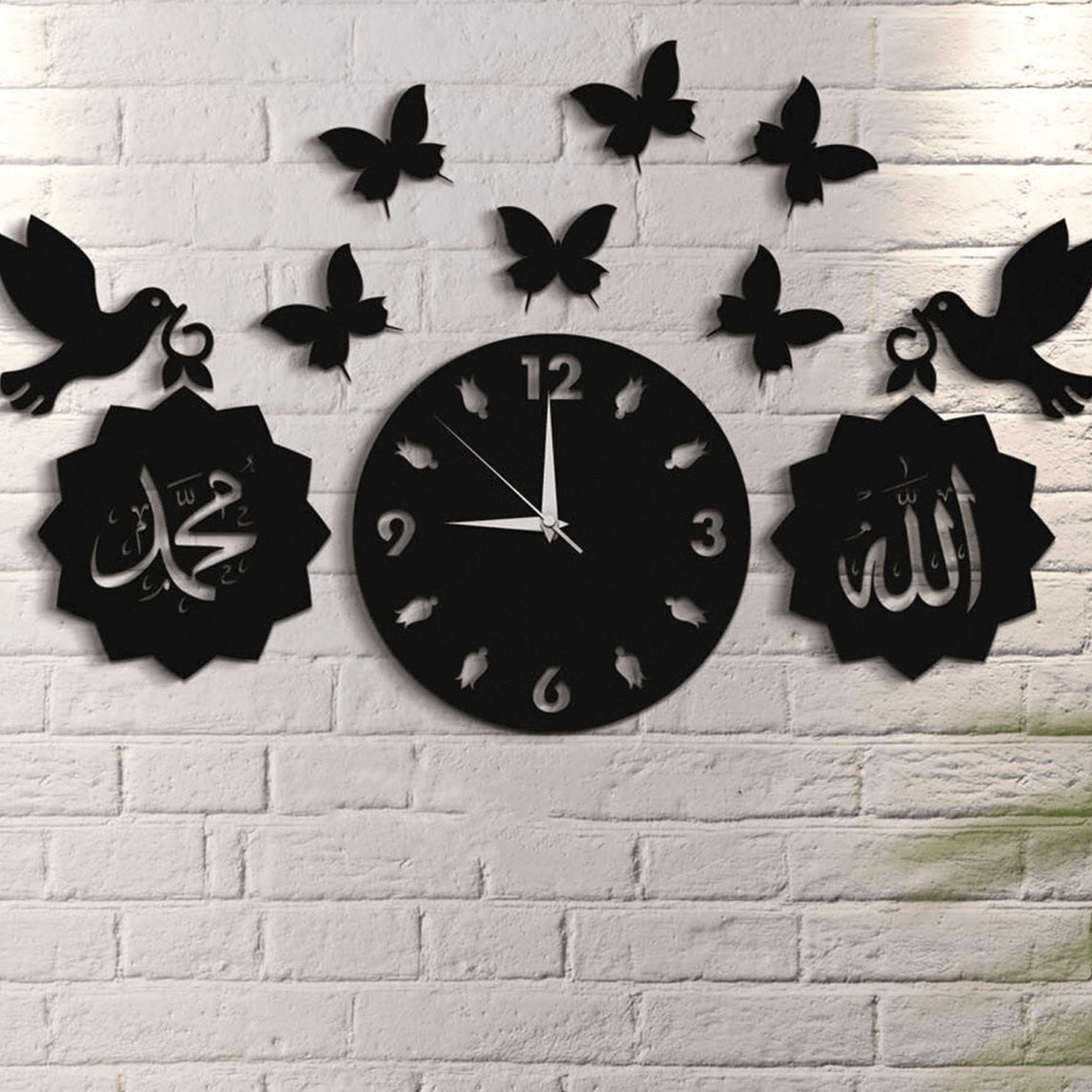 3D Calligraphy Style Wall Clock