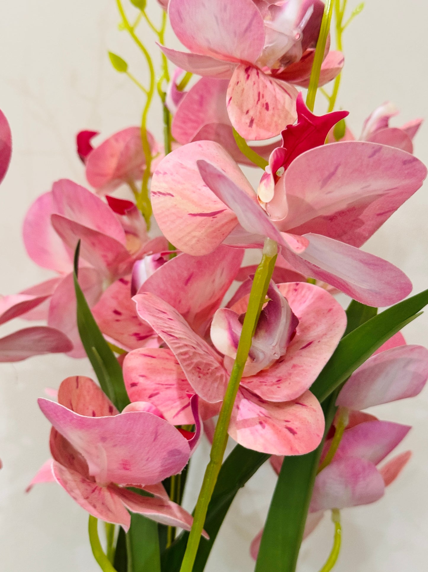 Black pot with Orchids PD-211