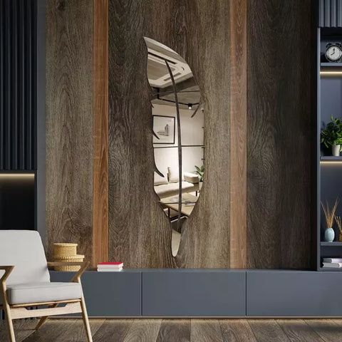Acrylic Feather Mirror Wall MA-101
