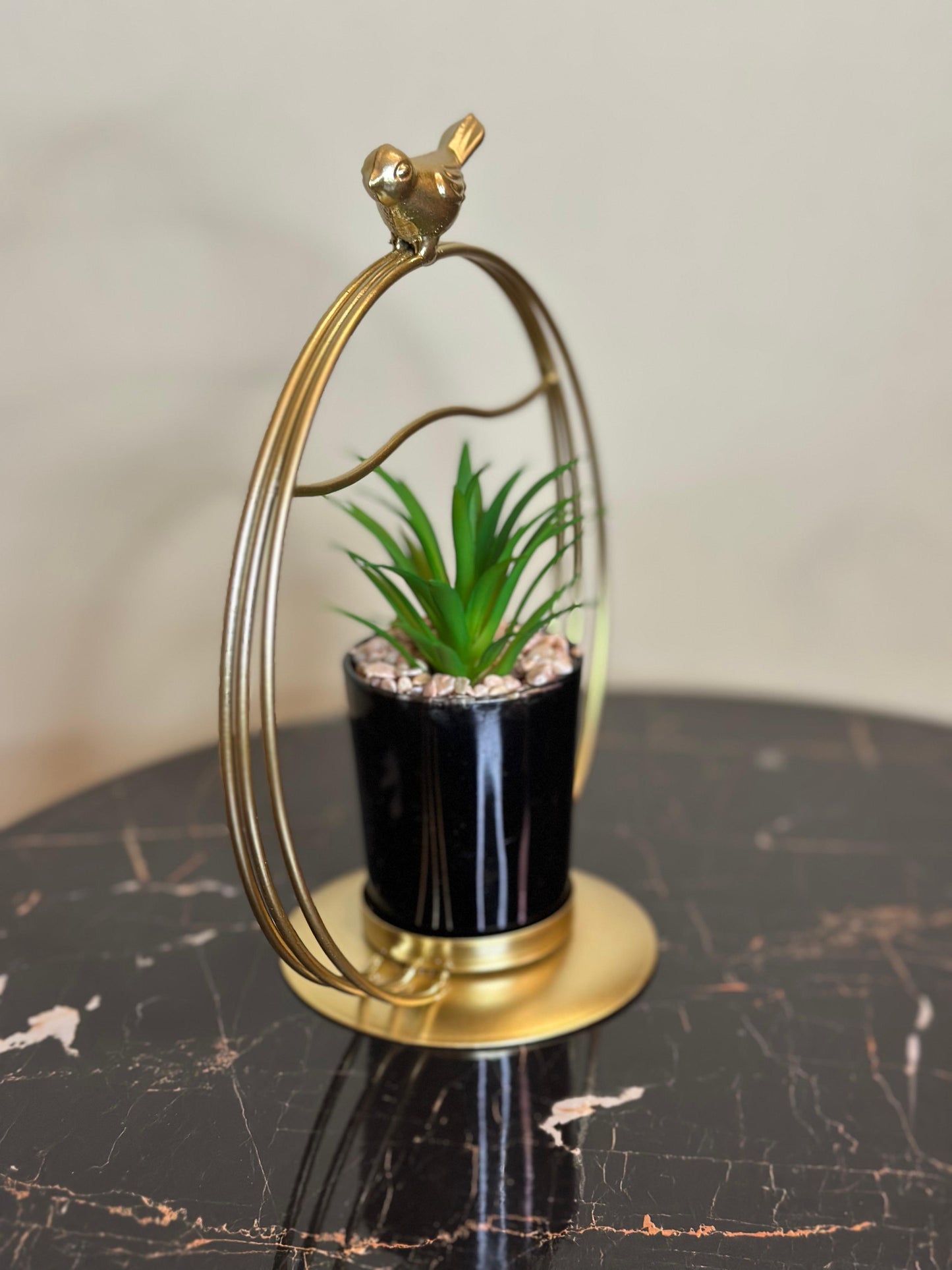 Metallic Golden Planter Stand TA-163