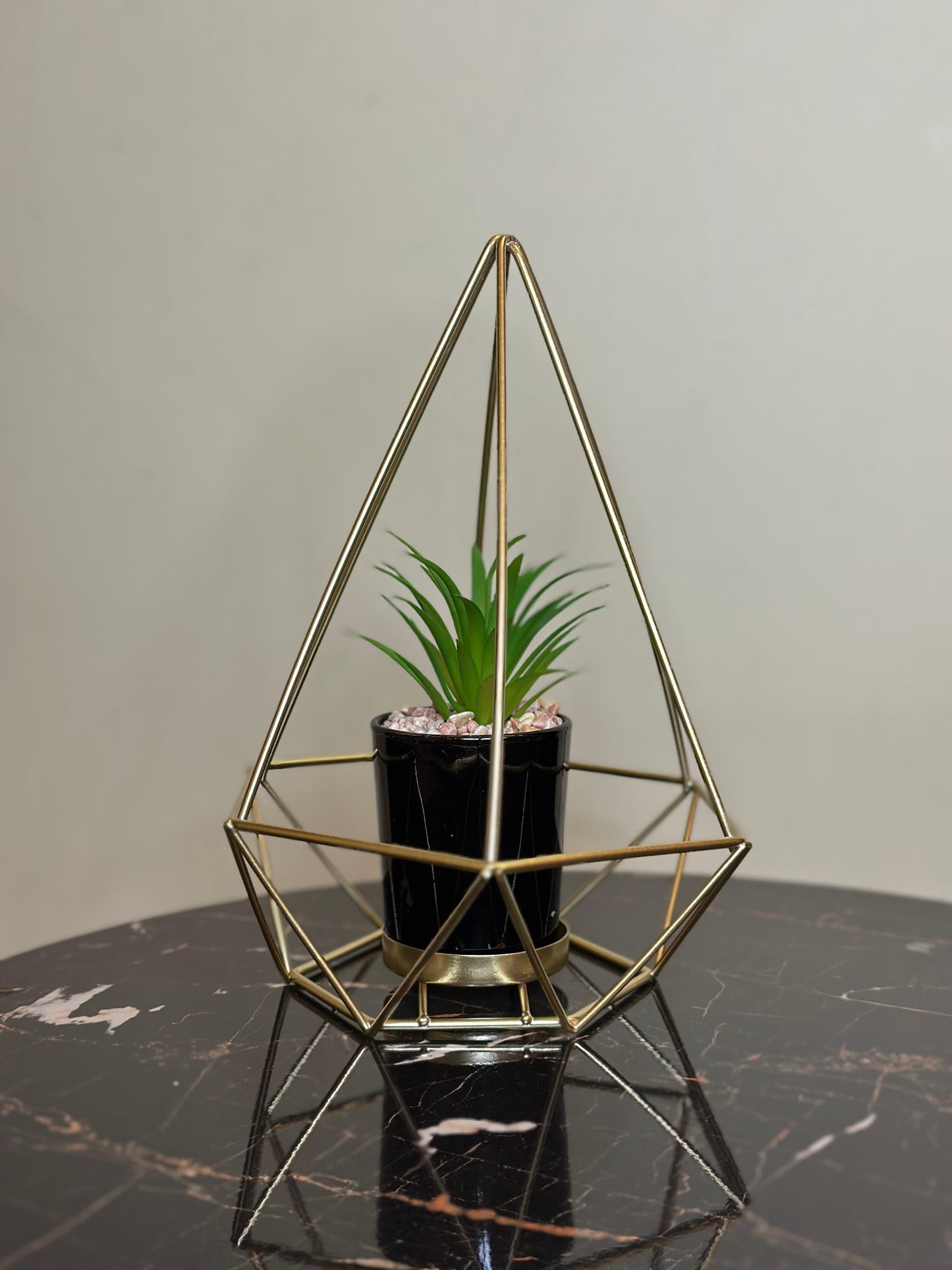 Metallic Golden Planter Stand TA-156
