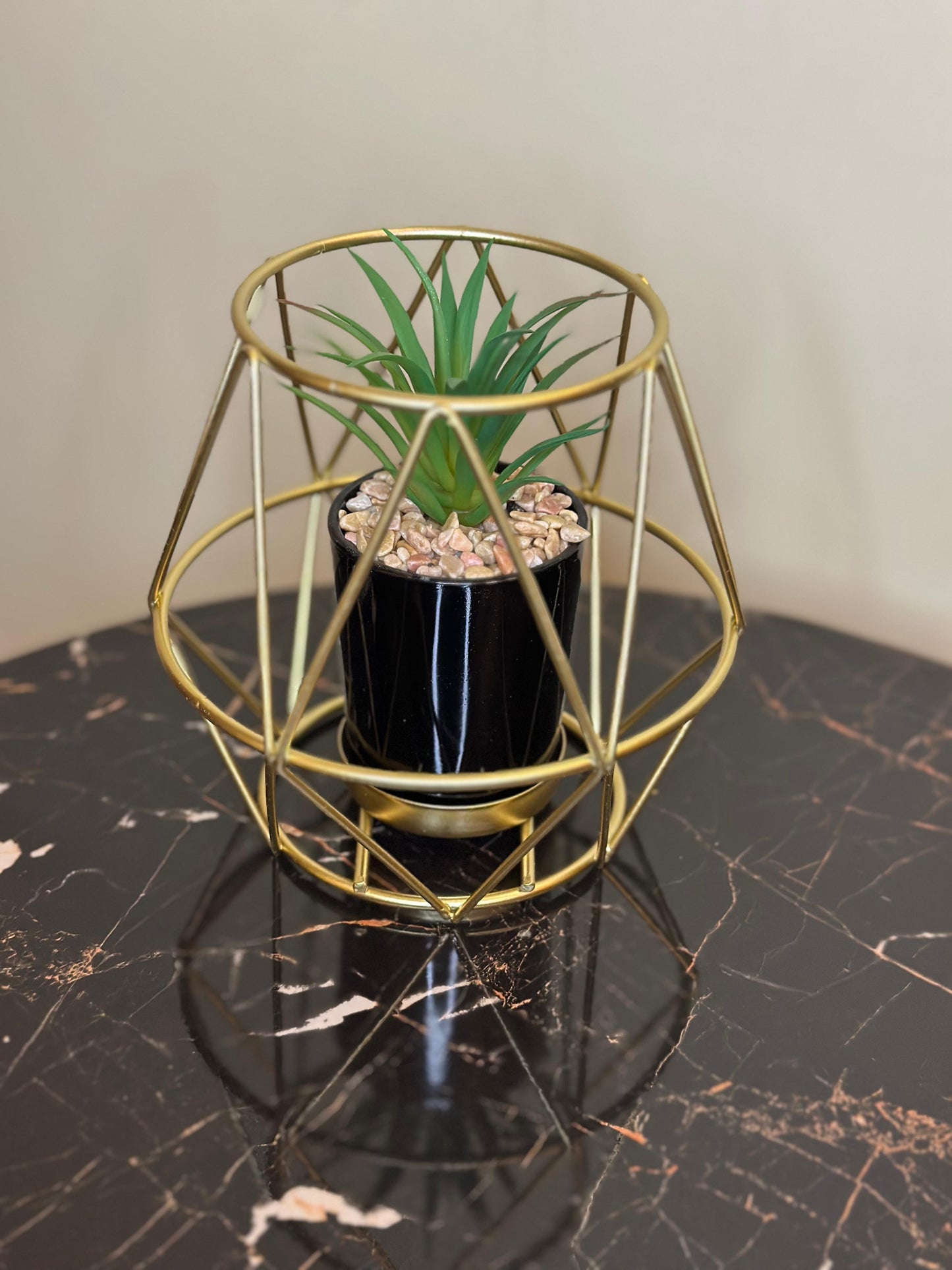 Metallic Golden Planter Stand TA-155