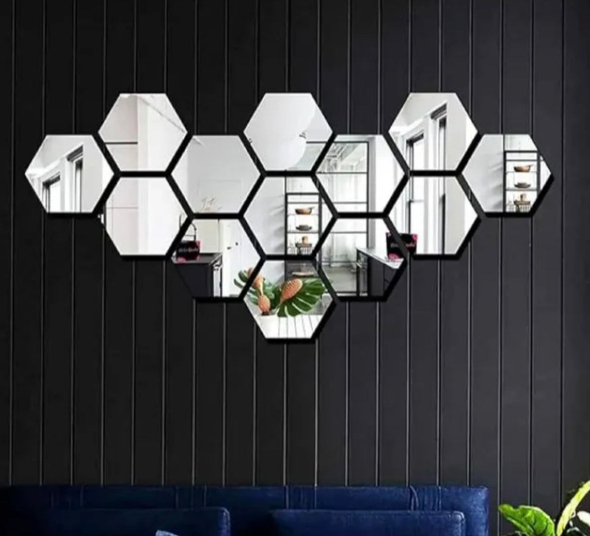 Acrylic Hexagon Mirror Wall MA-102