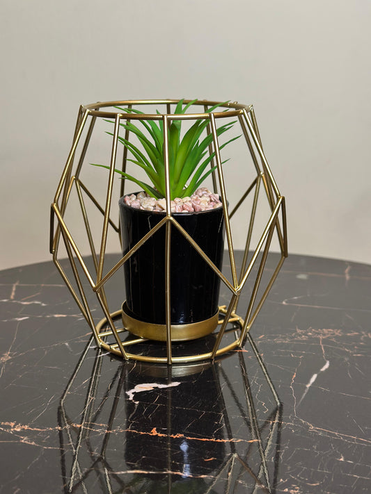 Metallic Golden Planter Stand TA-160