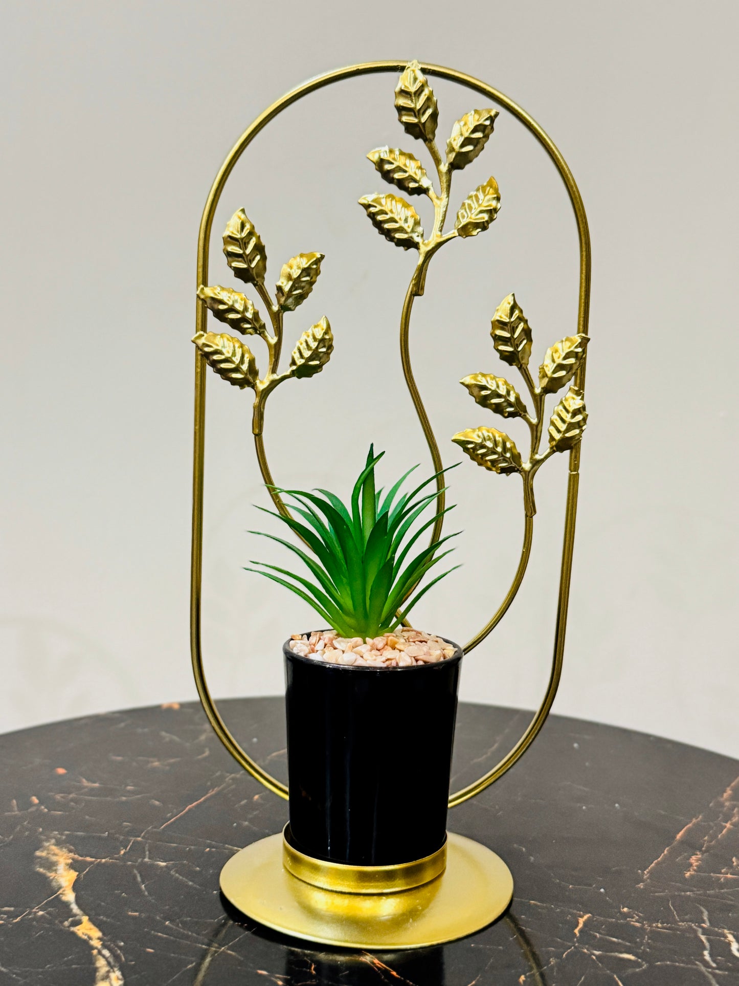 Metallic Golden Planter Stand TA-108