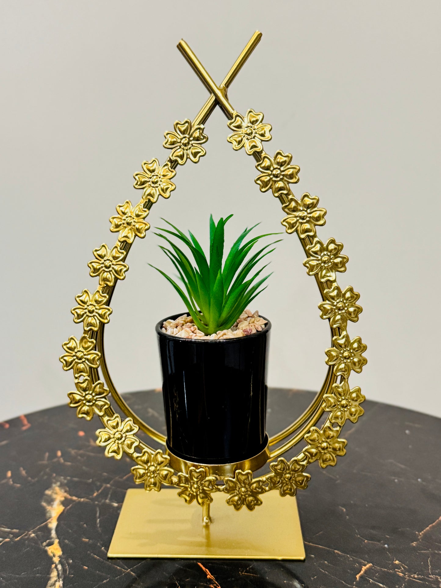 Metallic Golden Planter Stand TA-110