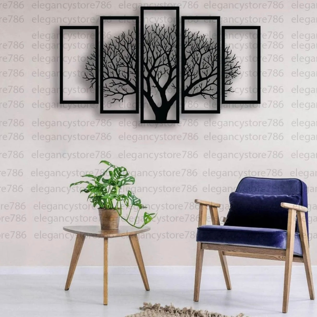 Wooden Tree 5 Panels