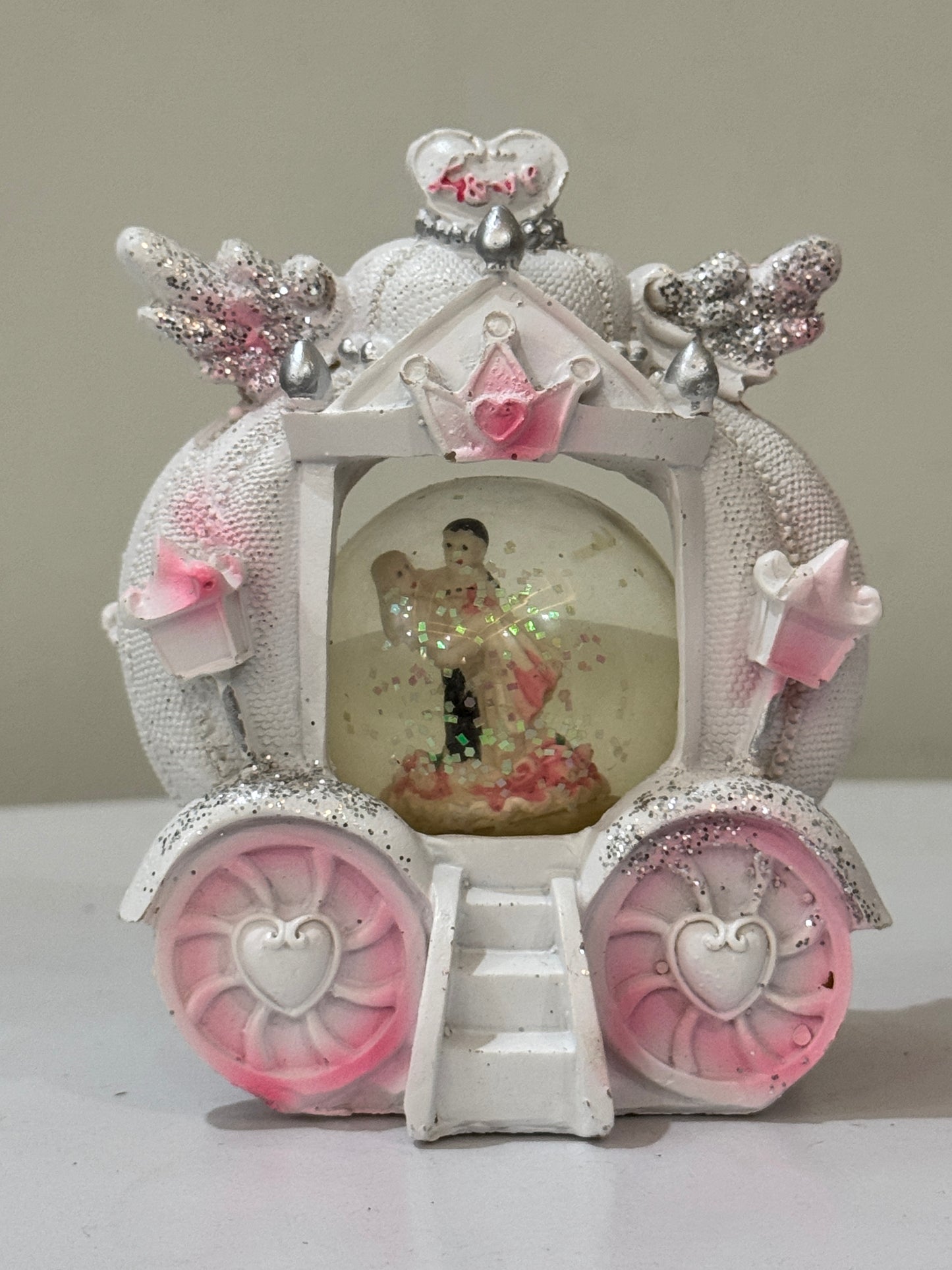 Mini light snow globe love kart DL-110