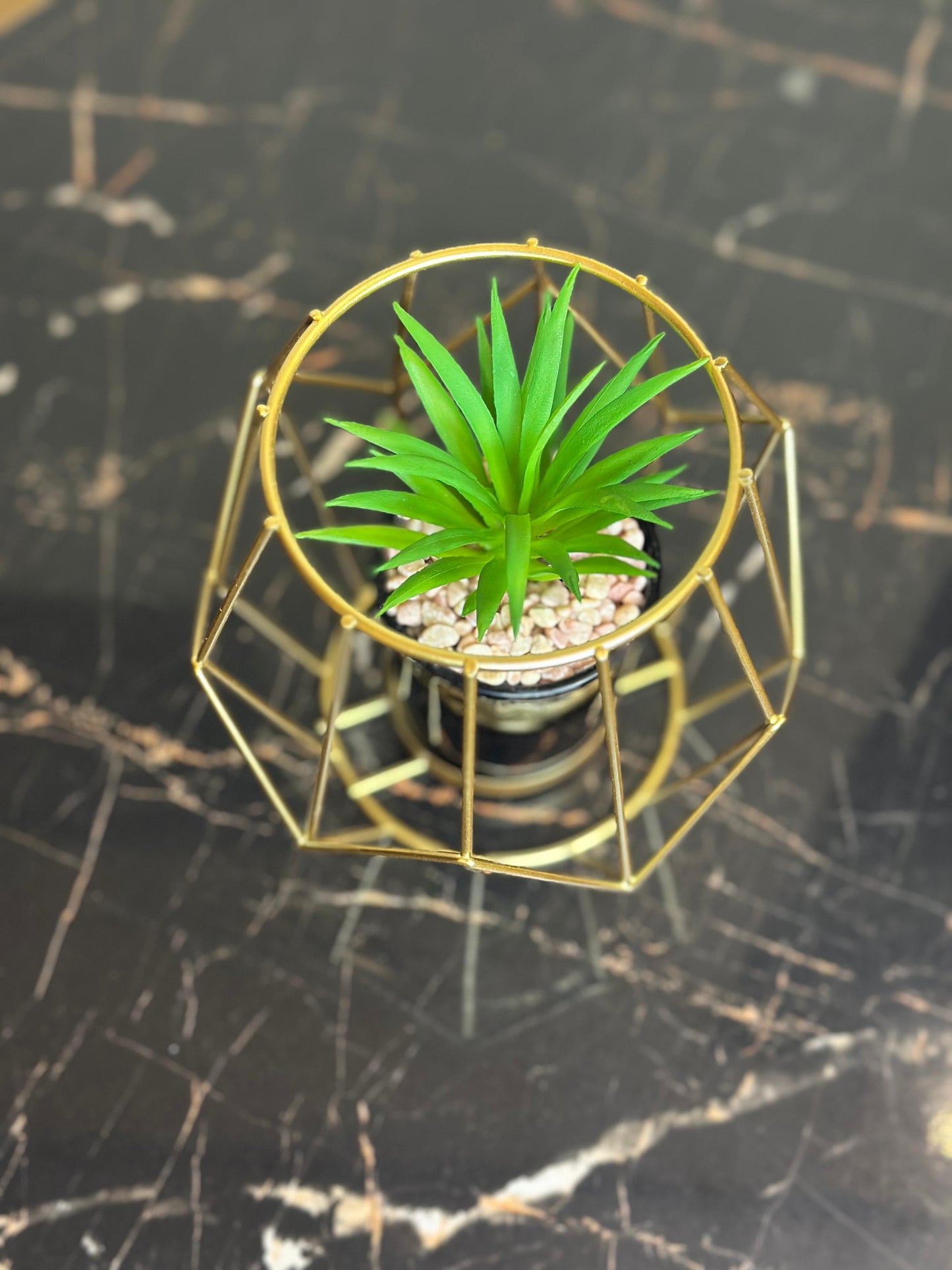 Metallic Golden Planter Stand TA-159