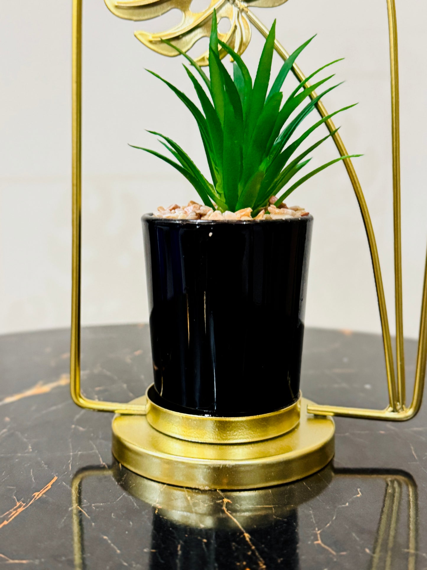 Metallic Golden Planter Stand TA-126