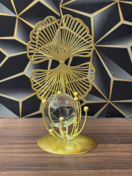 Metallic Heavy Ball Golden Table Stand TA-265