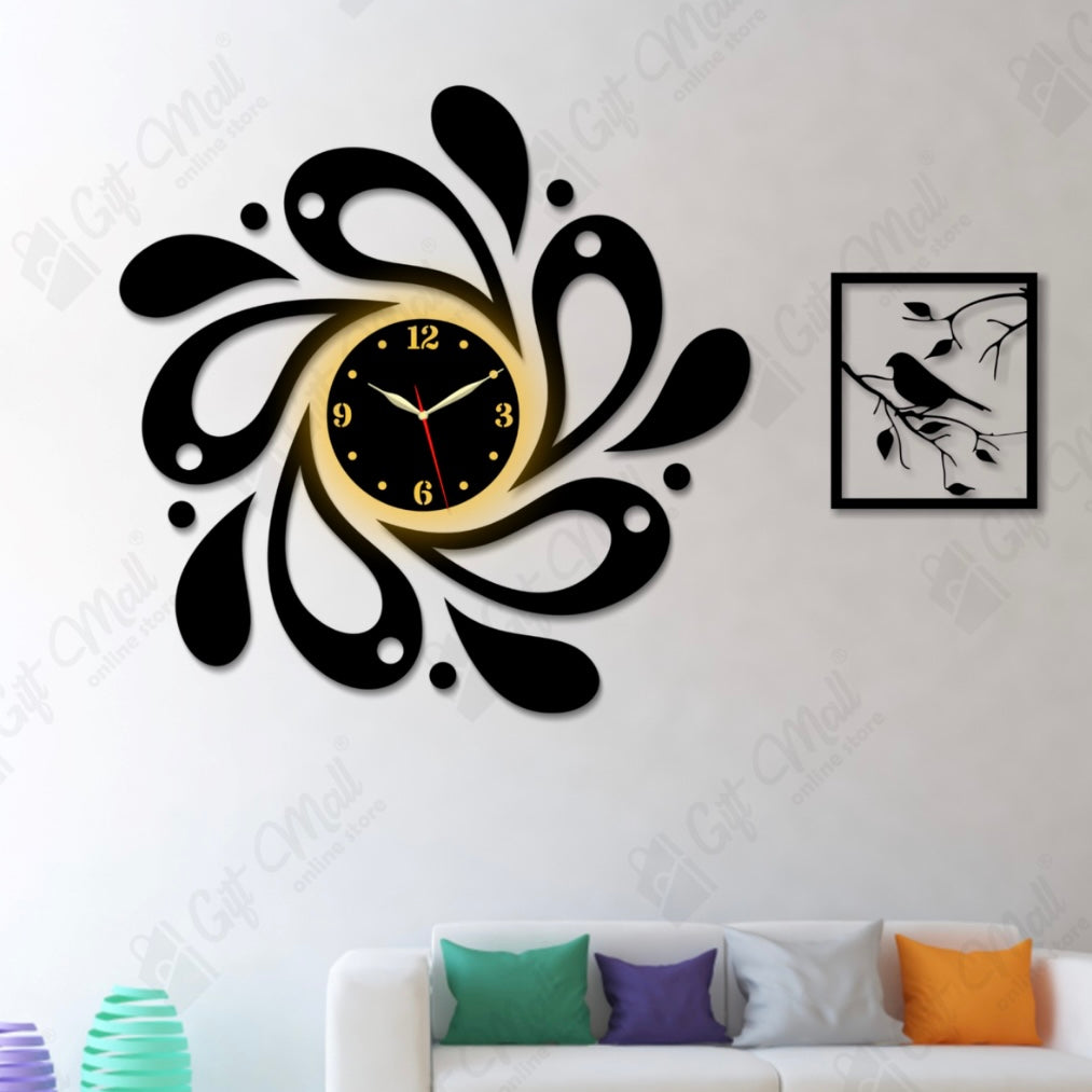 3D Drop Light Wall Clock