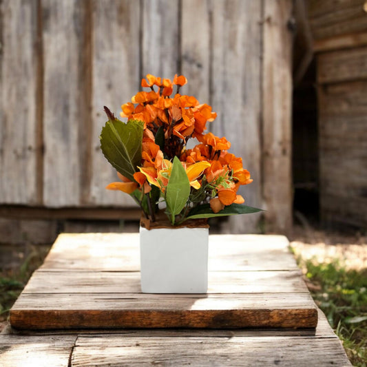 Small Ceramic Pot with Flowers PD-120