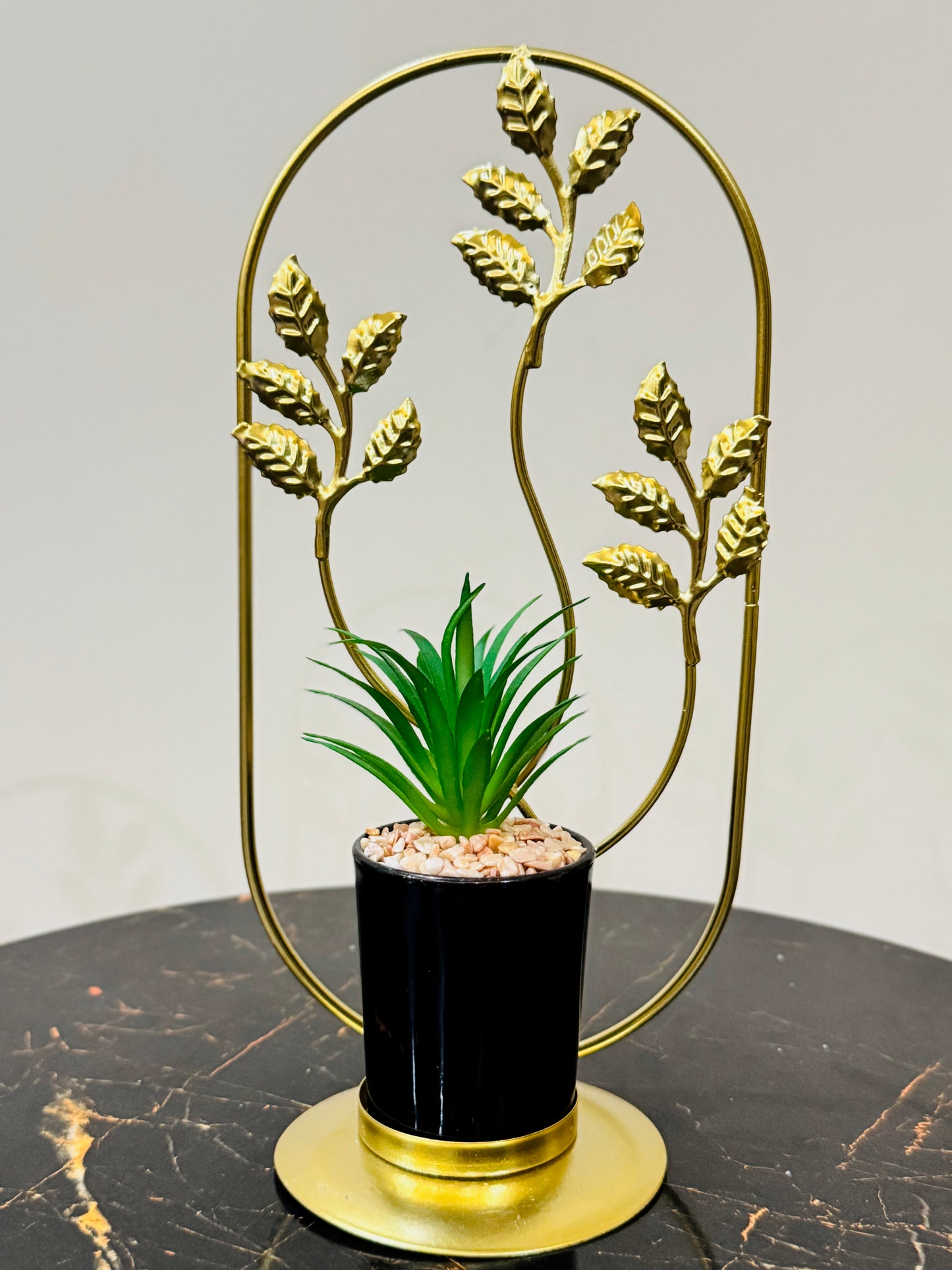 Metallic Golden Planter Stand TA-108