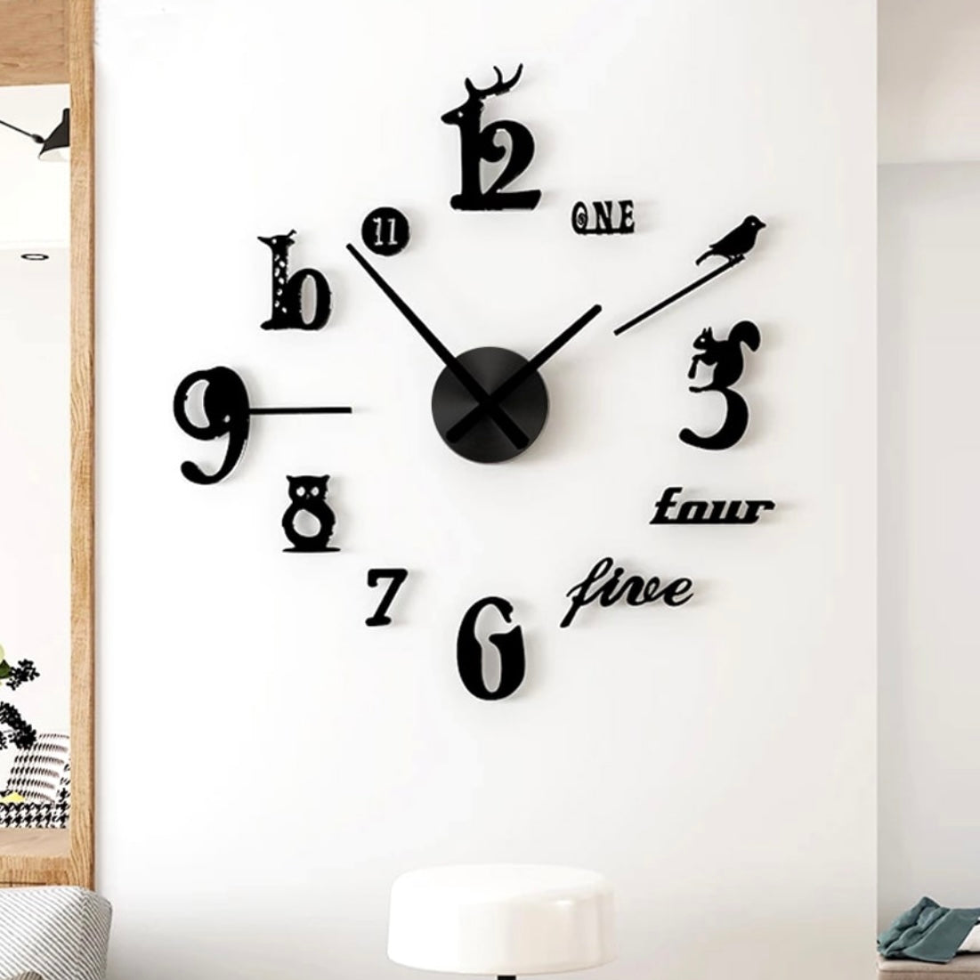 3D Bird Design Wall Clock