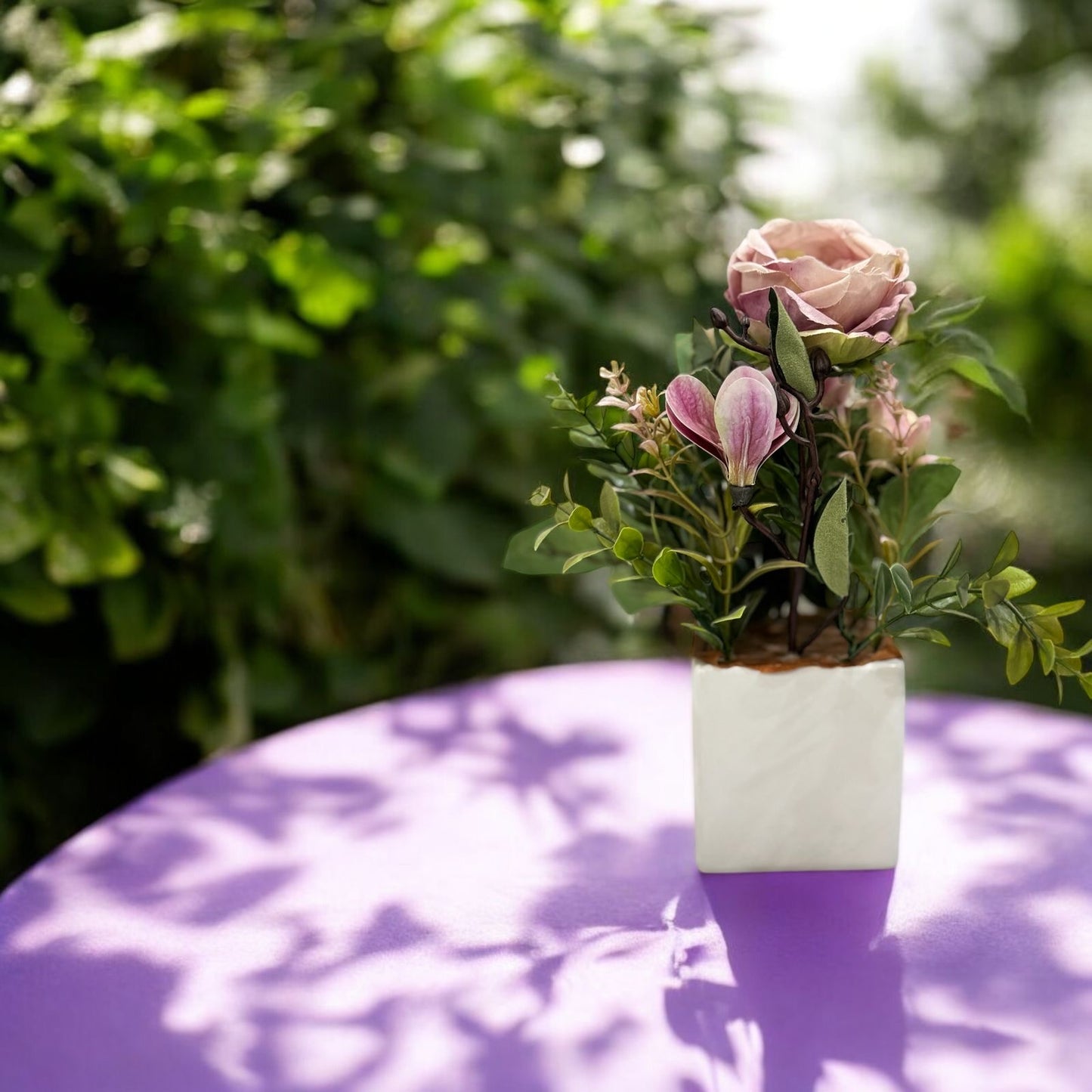 Small Ceramic Pot with Flowers PD-120