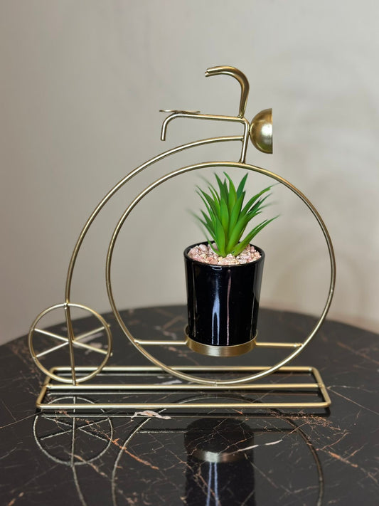 Metallic Golden Planter Stand TA-161