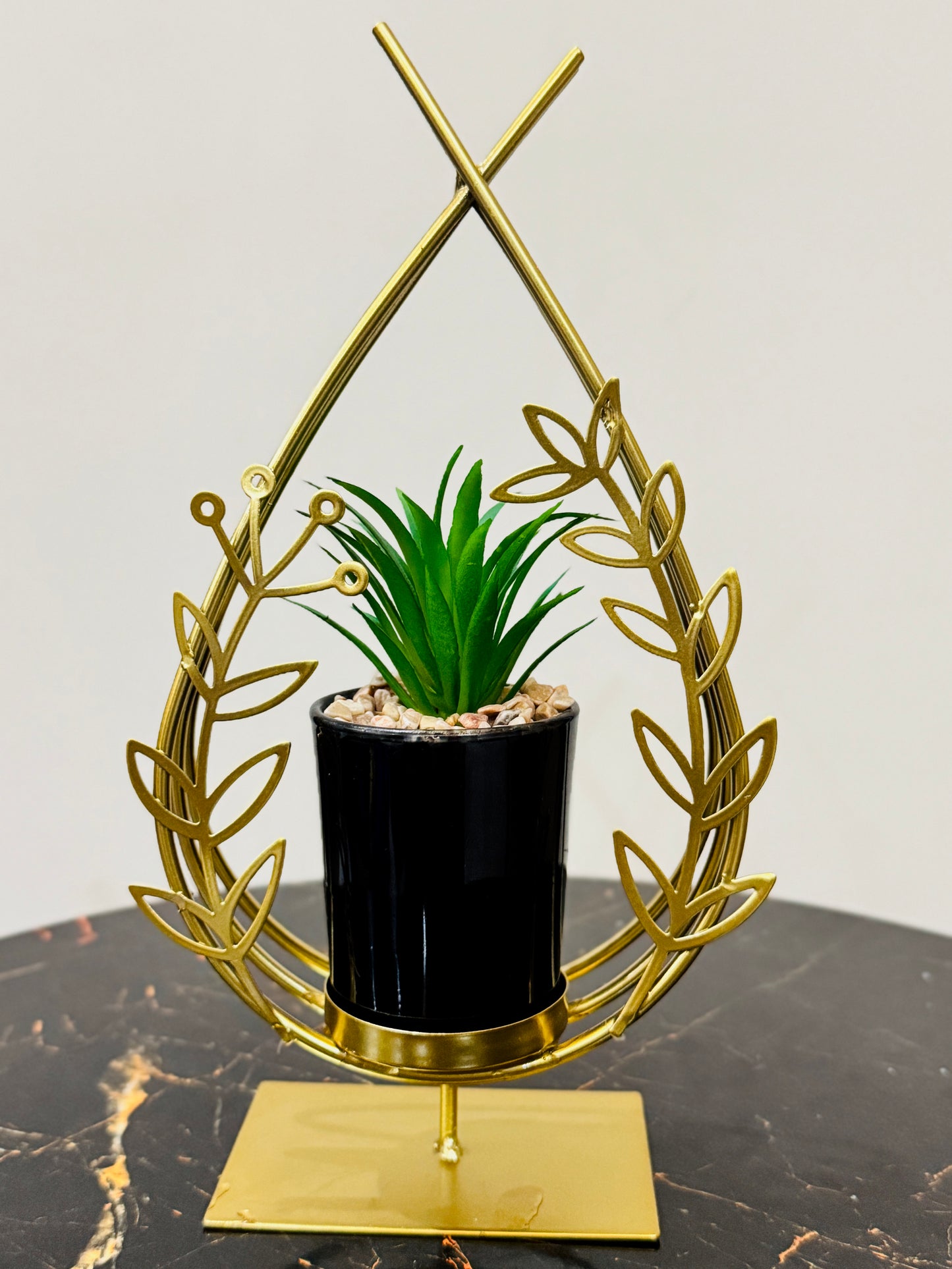 Metallic Golden Planter Stand TA-109