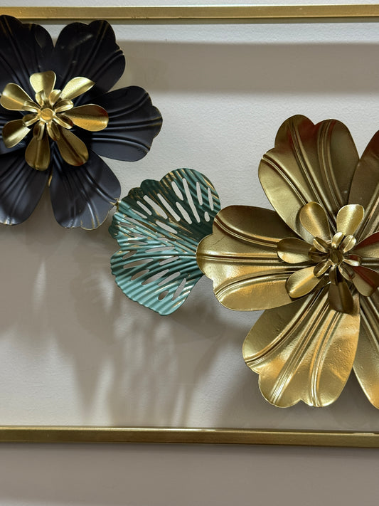 Large 3D Metal Floral Wall Art