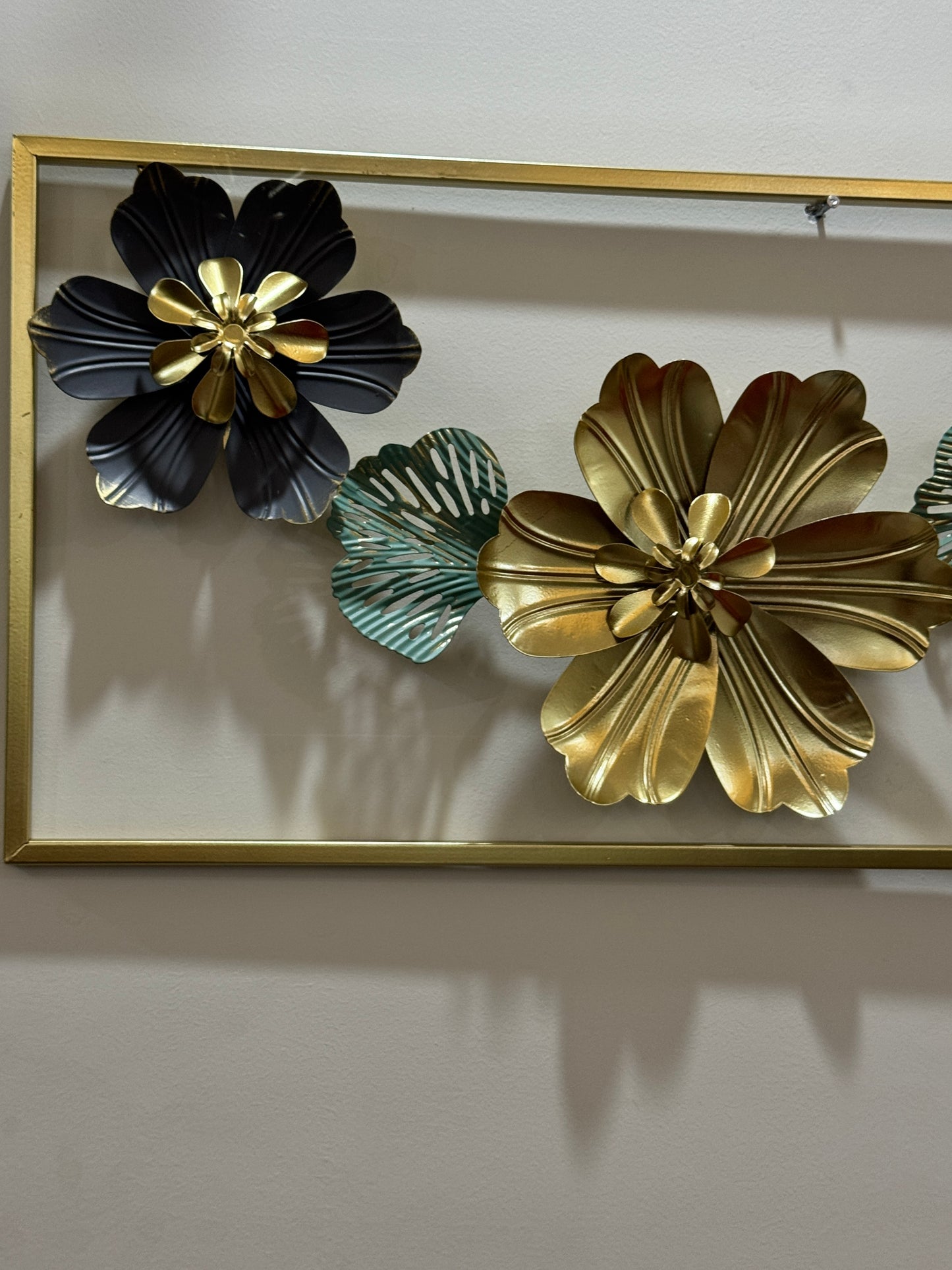 Large 3D Metal Floral Wall Art