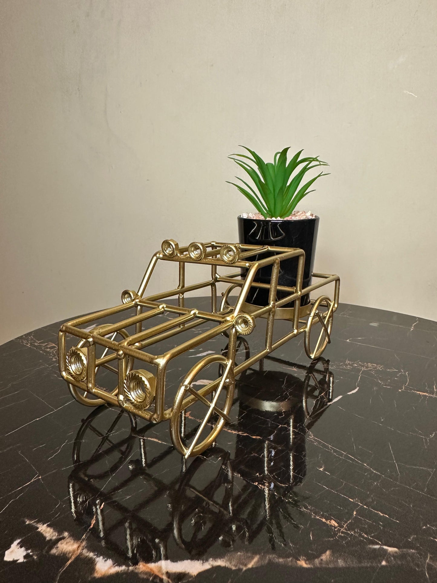 Metallic Golden Planter Car TA-151