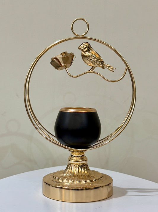 Metallic Golden Candle Stand TA-132