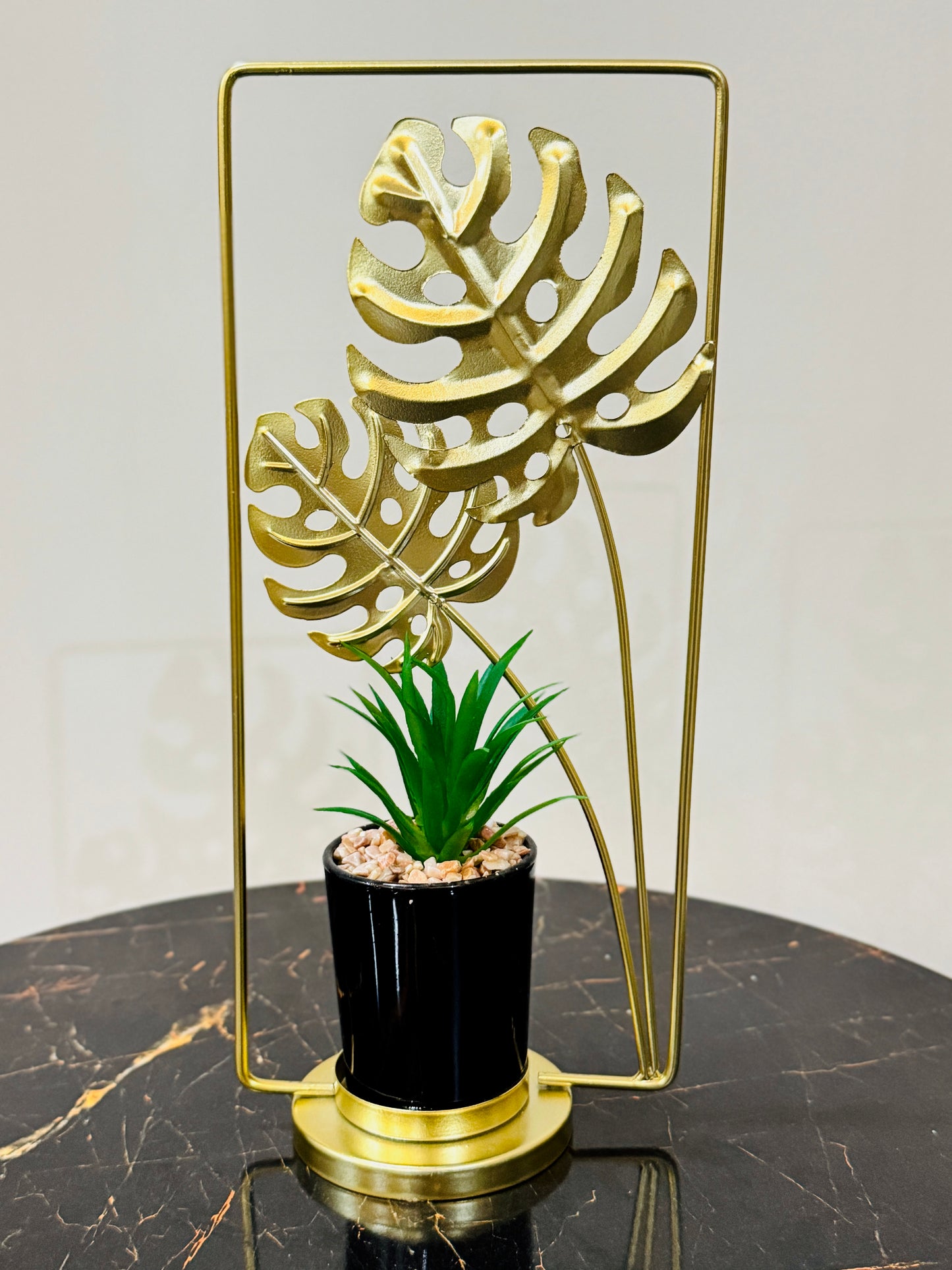 Metallic Golden Planter Stand TA-126