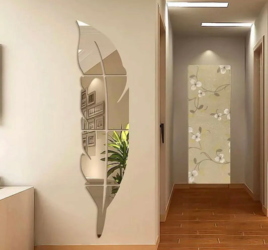 Acrylic Feather Mirror Wall MA-101