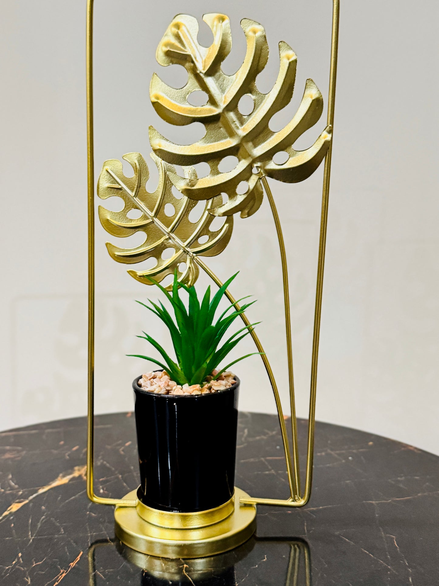 Metallic Golden Planter Stand TA-126