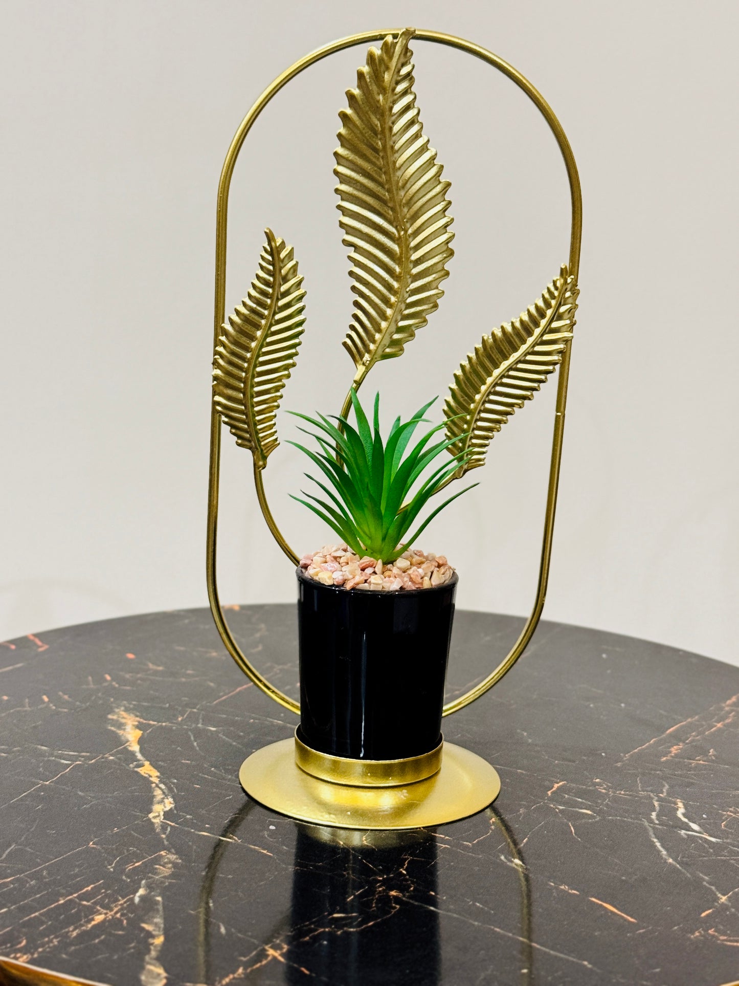 Metallic Golden Planter Stand TA-124