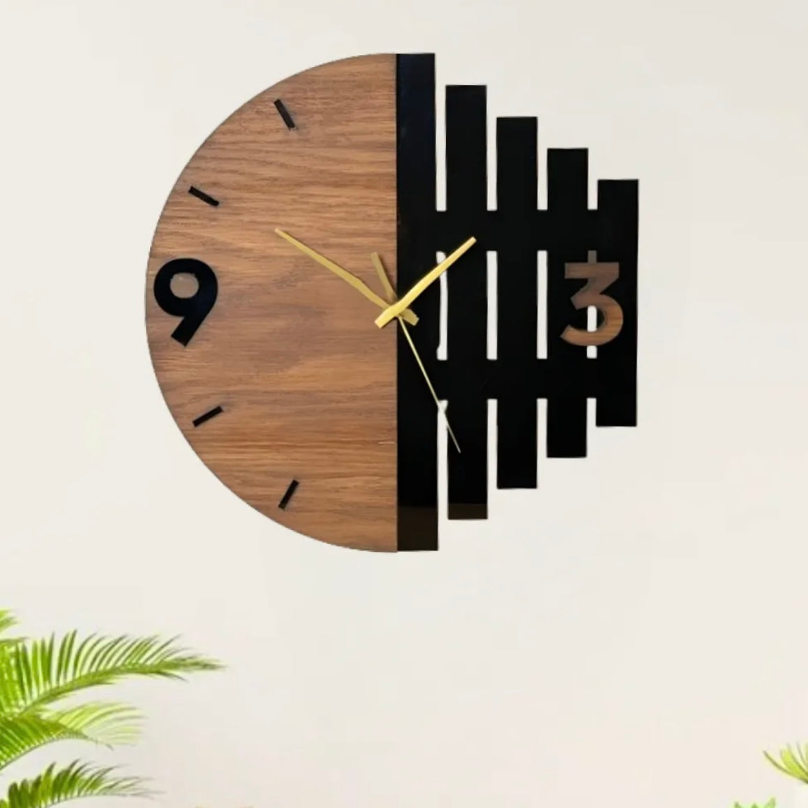 3D Wooden Wall Clock