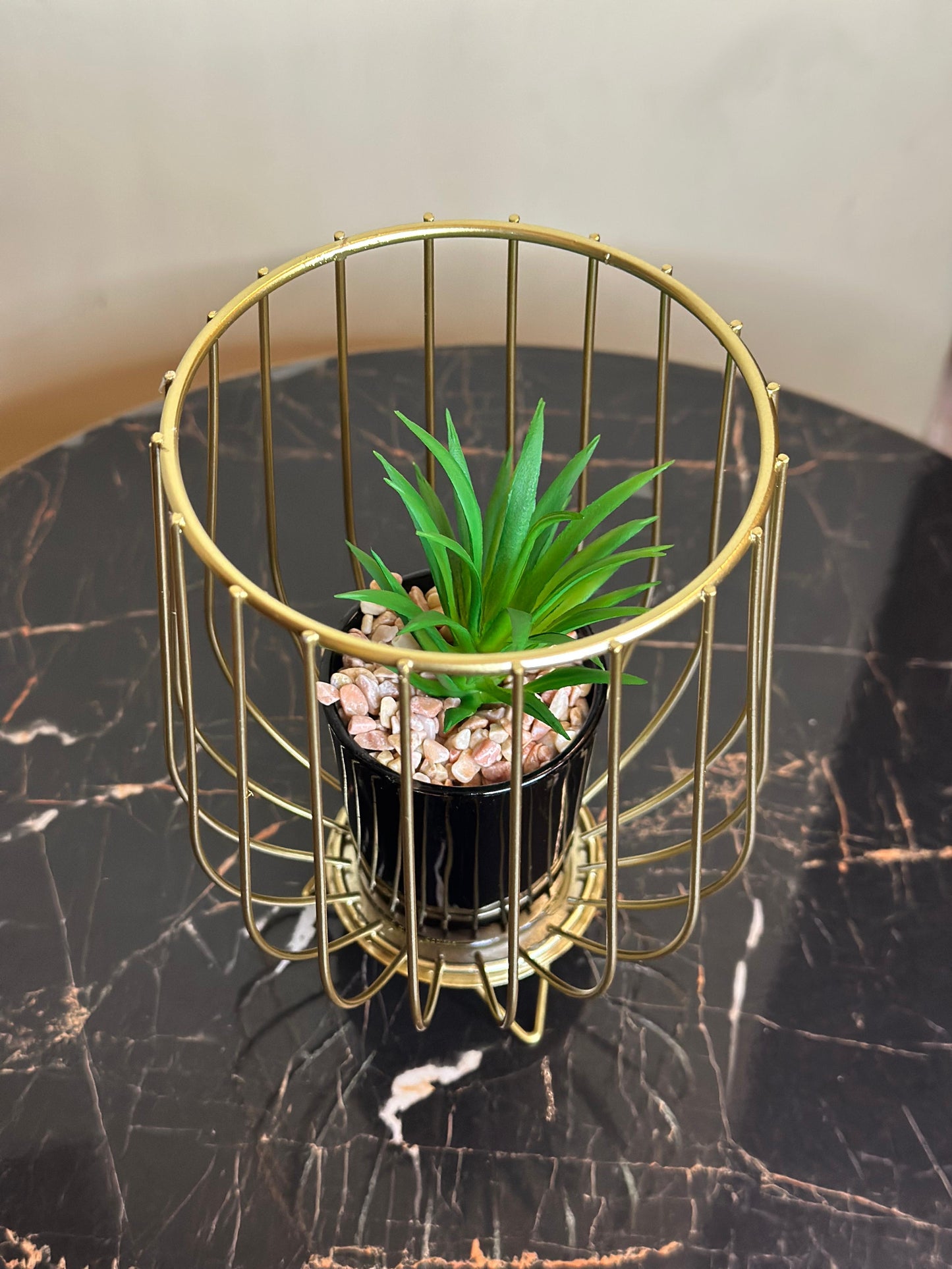 Metallic Golden Planter Stand TA-159