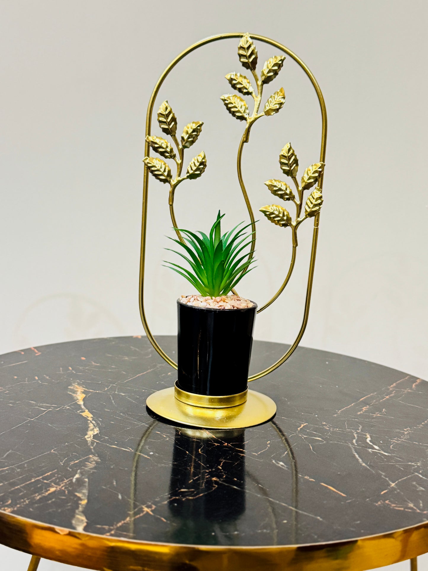 Metallic Golden Planter Stand TA-108