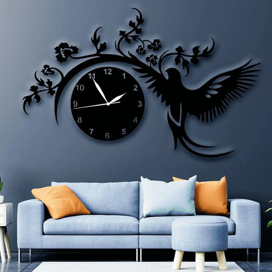 3D Eagle Light Wall Clock